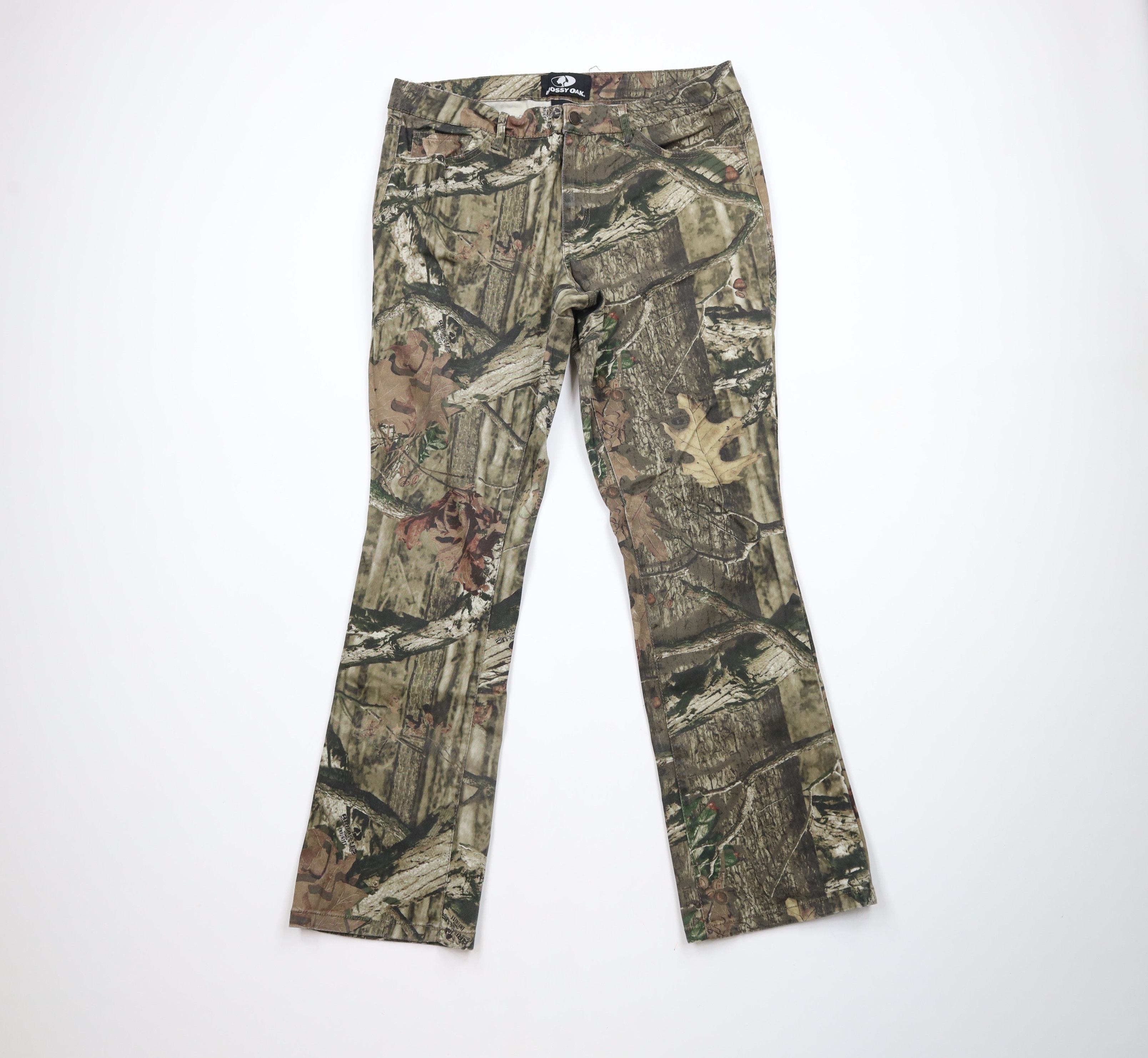 Mossy Oaks × Vintage Vintage Mossy Oak Camouflage Stretch Flared Wide Leg Pants Size 34" / US 12 / IT 48 - 1 Thumbnail