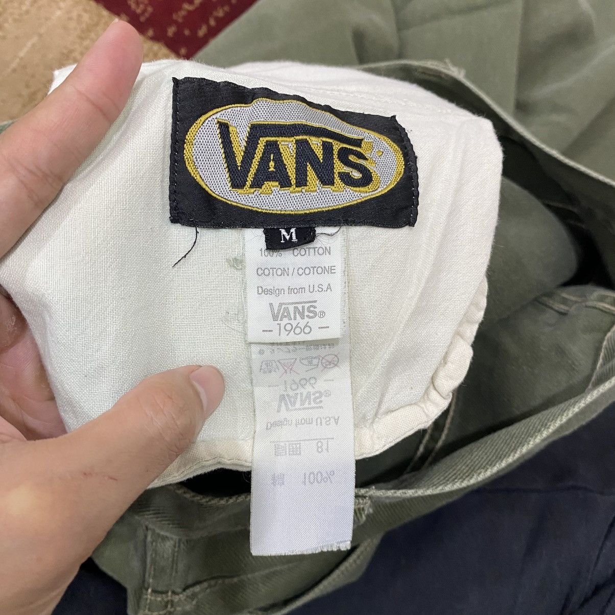 Vans Vans Vintage 90s Baggy Loose Fit Denim Jeans Olive Green Size US 31 - 15 Thumbnail