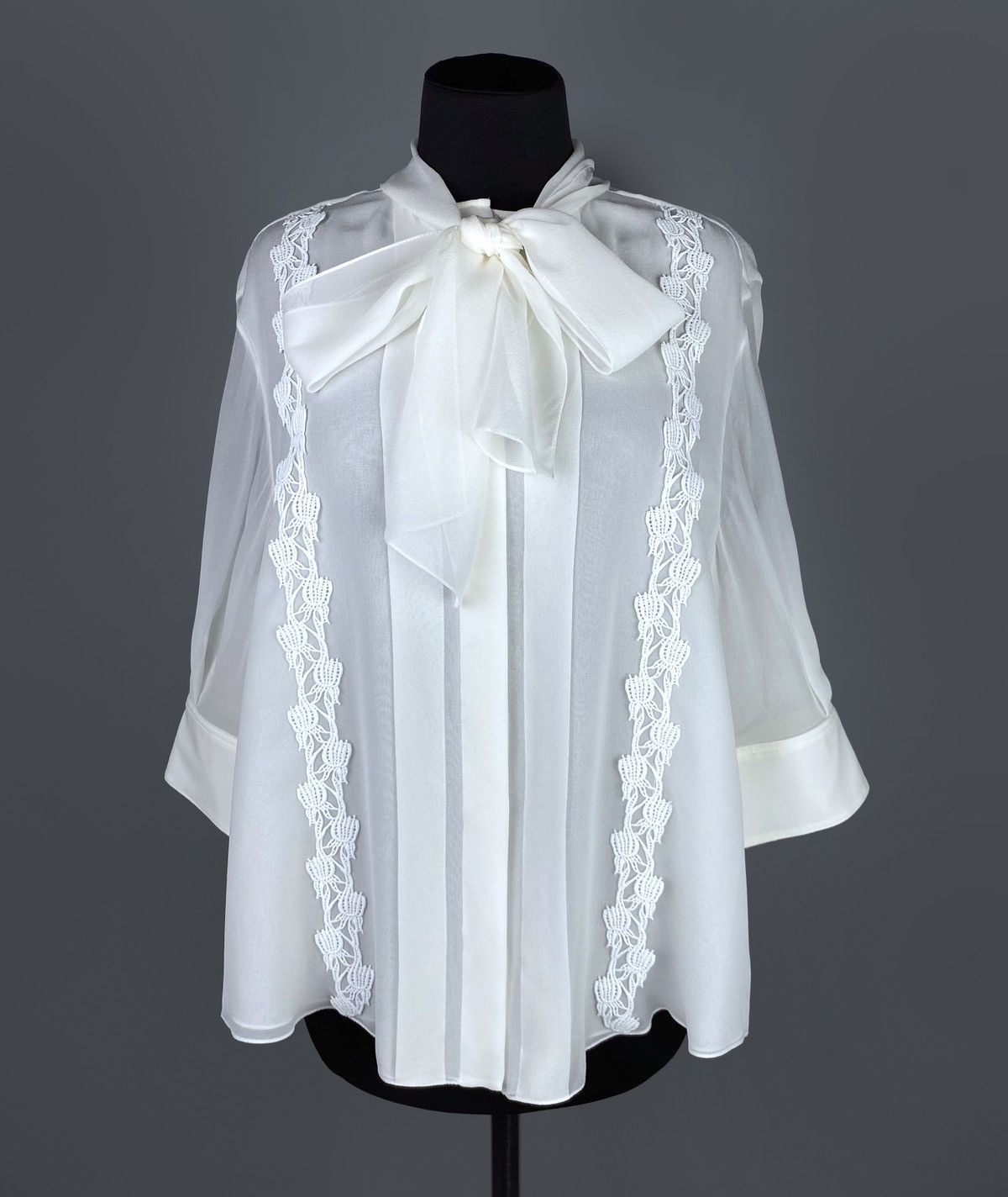 Chloe Chloé Scarf Neck Silk 3/4 Sleeves Shirt Size 44 RRP 1300$ Size L / US 10 / IT 46 - 16 Thumbnail