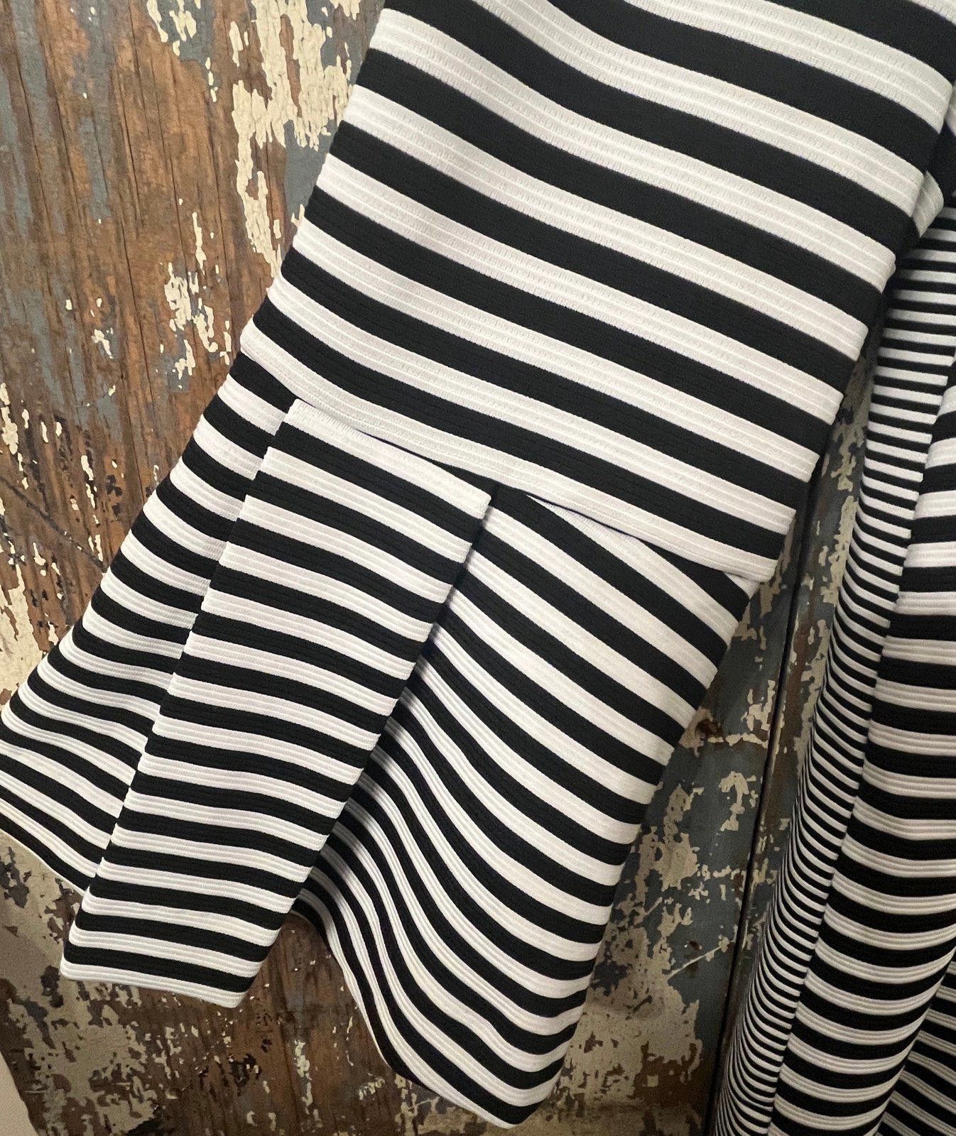 Alfani ALFANI black white striped womens blouse size Small Size S / US 4 / IT 40 - 6 Thumbnail