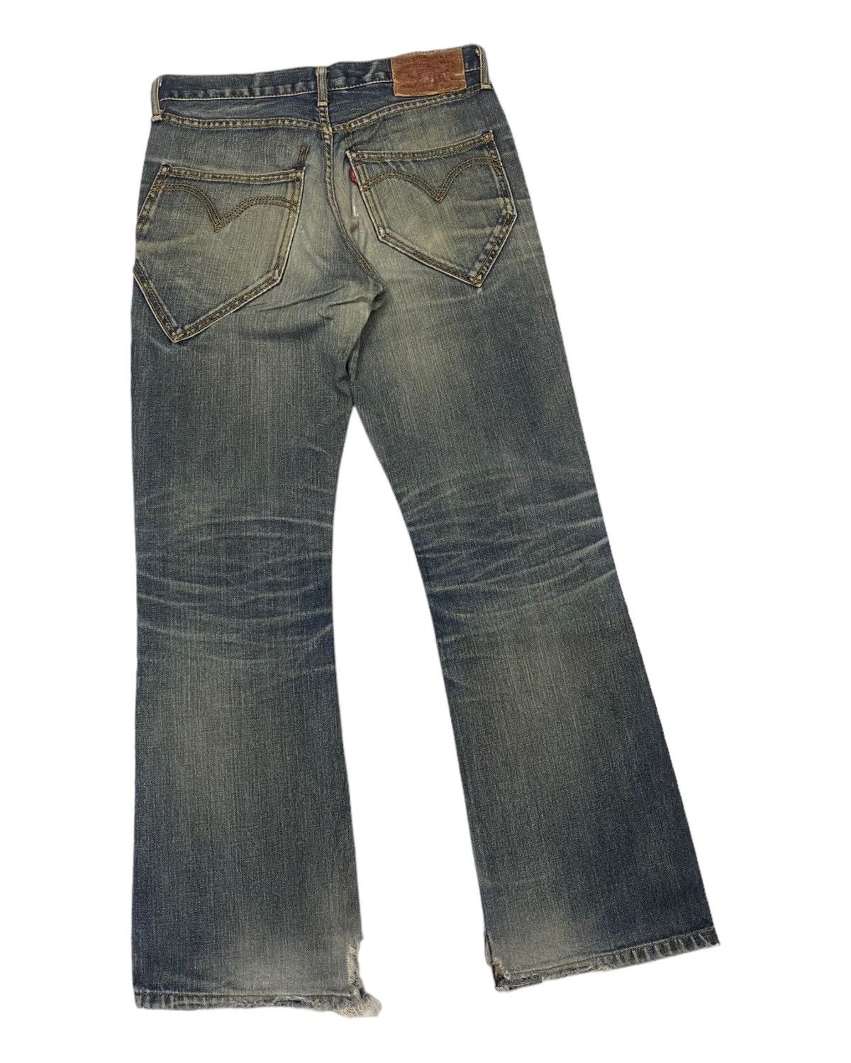 Levi's × Vintage 🔥Levi’s 517 BOOTCUT DISTRESS DENIM JEANS Size 29" - 4 Thumbnail