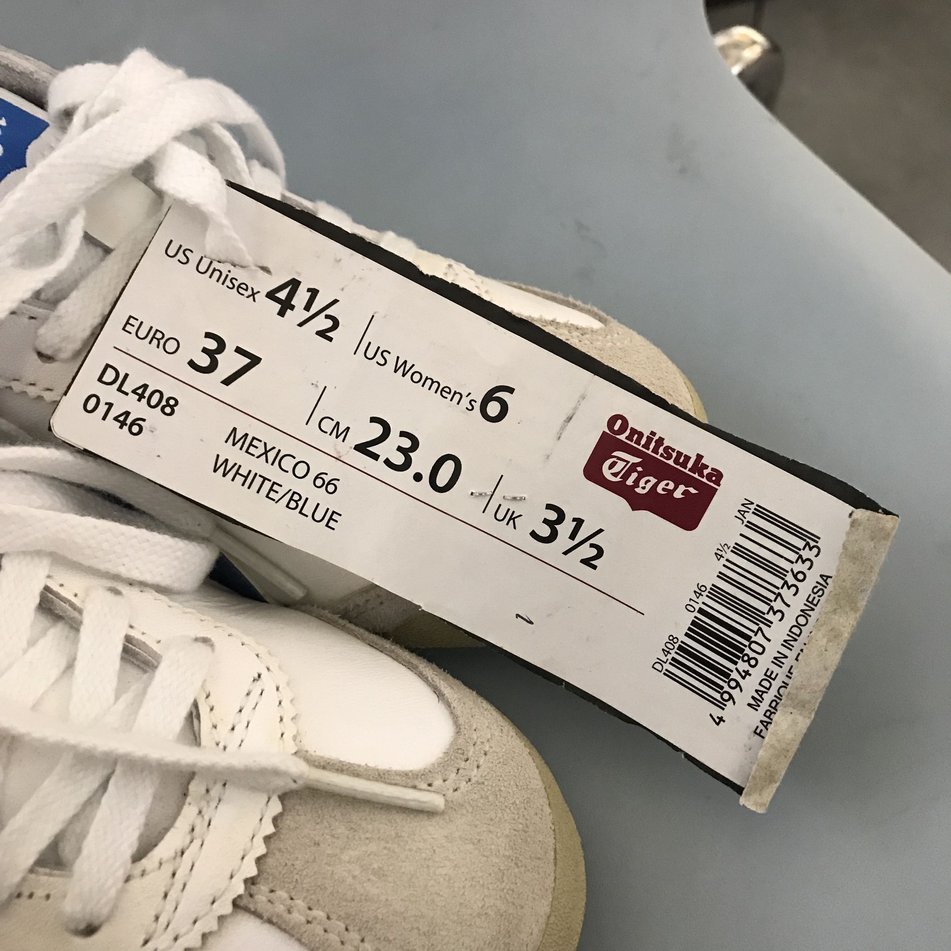 Onitsuka Tiger Onitsuka Tiger MEXICO 66 White Blue French Stripe Size US 5 / EU 37 - 2 Thumbnail