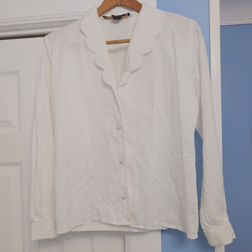 Other Citi By Yansi Fugel Sz L White Button Down Shirt Size L / US 10 / IT 46 - 1 Thumbnail