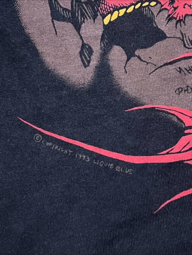 Liquid Blue 🔥RARE🔥Vintage Liquid blue Dragon flame 1994 OG Tag not print Size US L / EU 52-54 / 3 - 6 Thumbnail