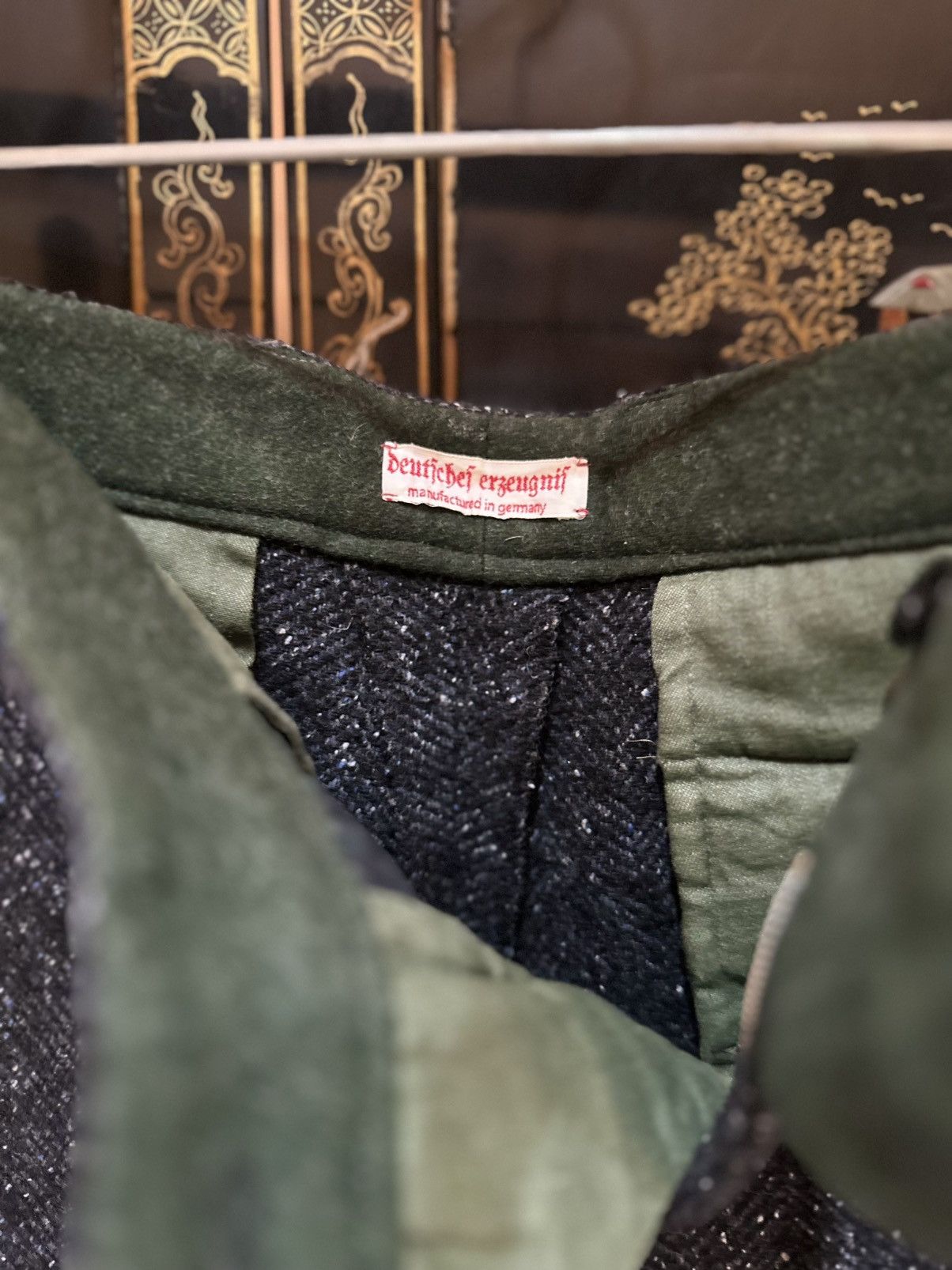 Frank Leder Black/Blue Donegal Herringbone Wool Tweed Pants Size US 30 / EU 46 - 4 Thumbnail