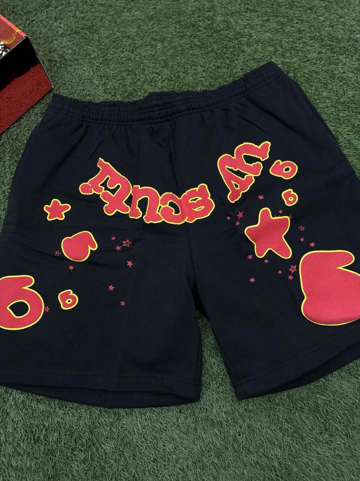 Sp5der Sp5der OG Web V2 Phantom Sweatshort “Black Red” New (XXL) Size US 40 / EU 56 - 5 Thumbnail