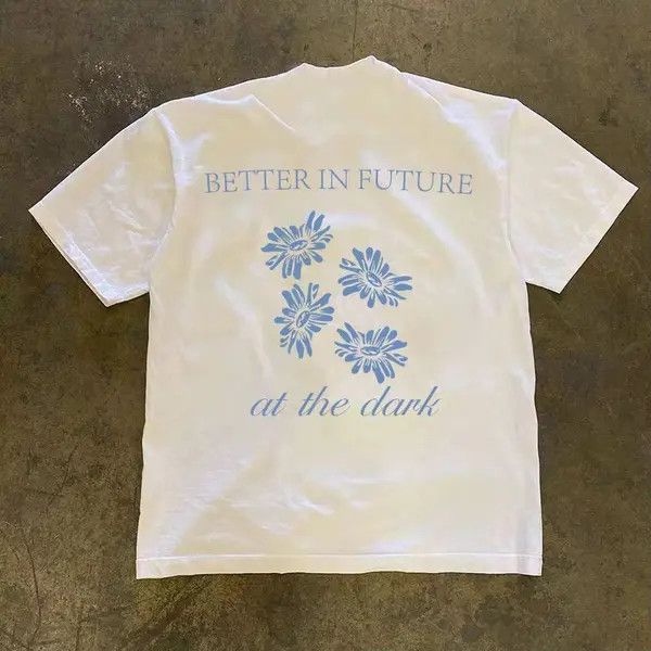 Japanese Brand VIBE Floral print white casual cotton t-shirt Size US M / EU 48-50 / 2 - 5 Thumbnail