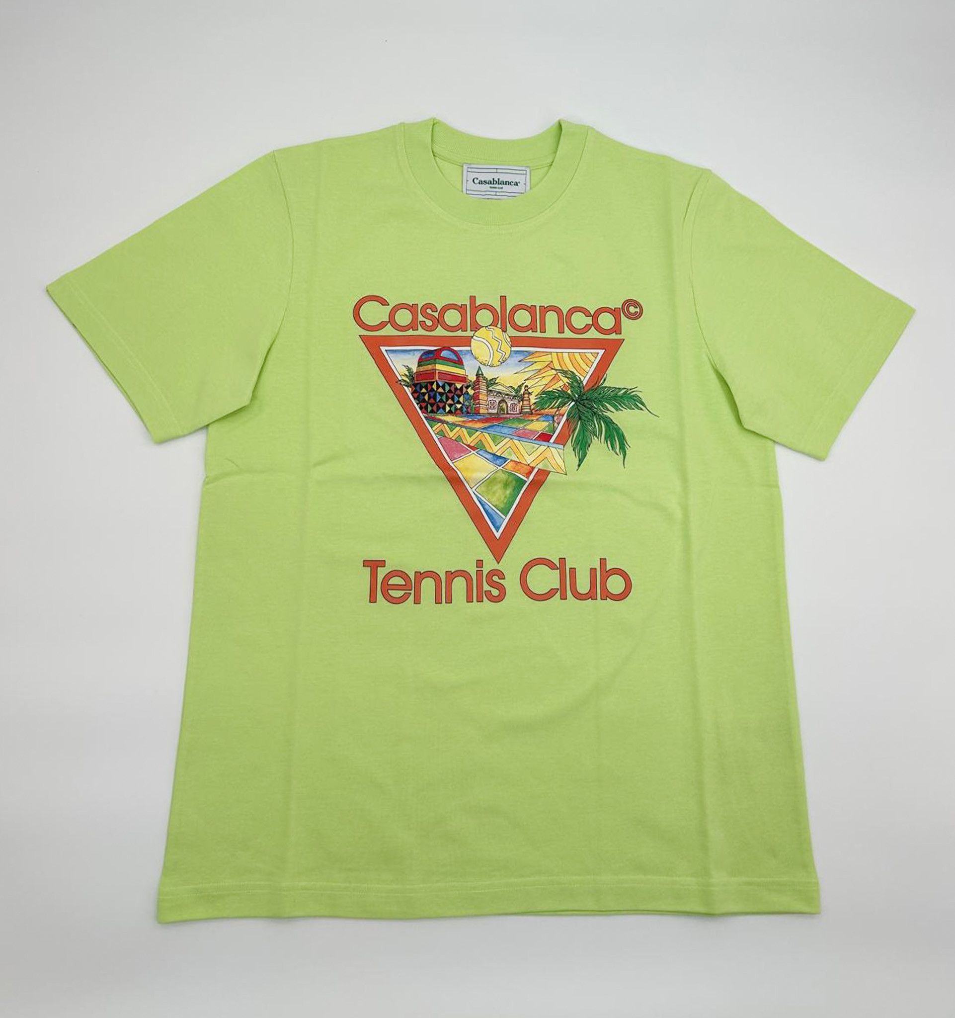 Casablanca Casablanca Pale Green Afro Cubism Tennis Club T-Shirt Size US XL / EU 56 / 4 - 1 Thumbnail