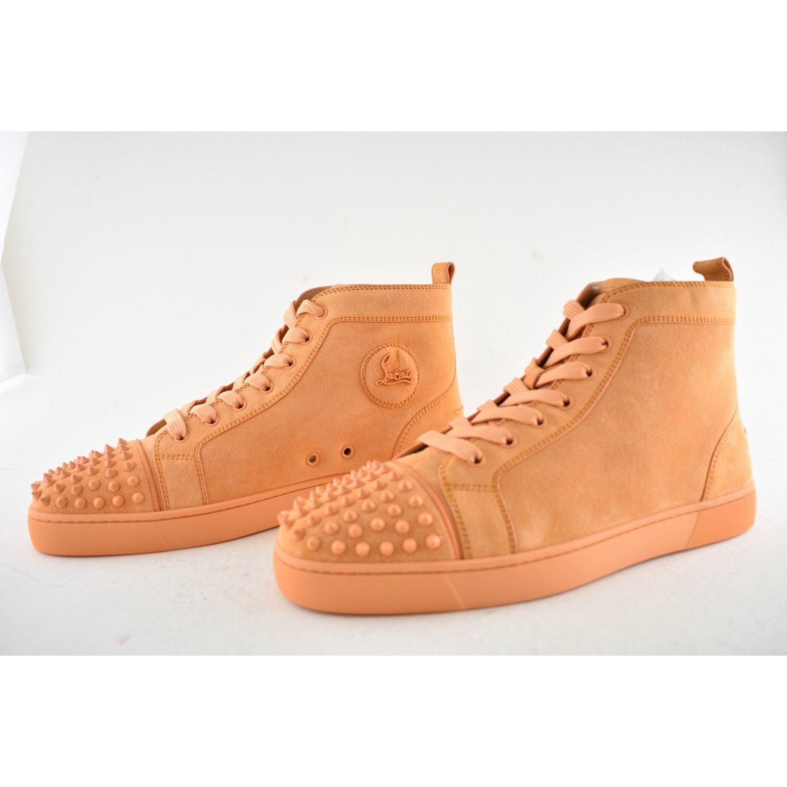 Christian Louboutin Christian Louboutin Lou Spikes Flat Melon Orange Suede High Size US 11 / EU 44 - 12 Thumbnail