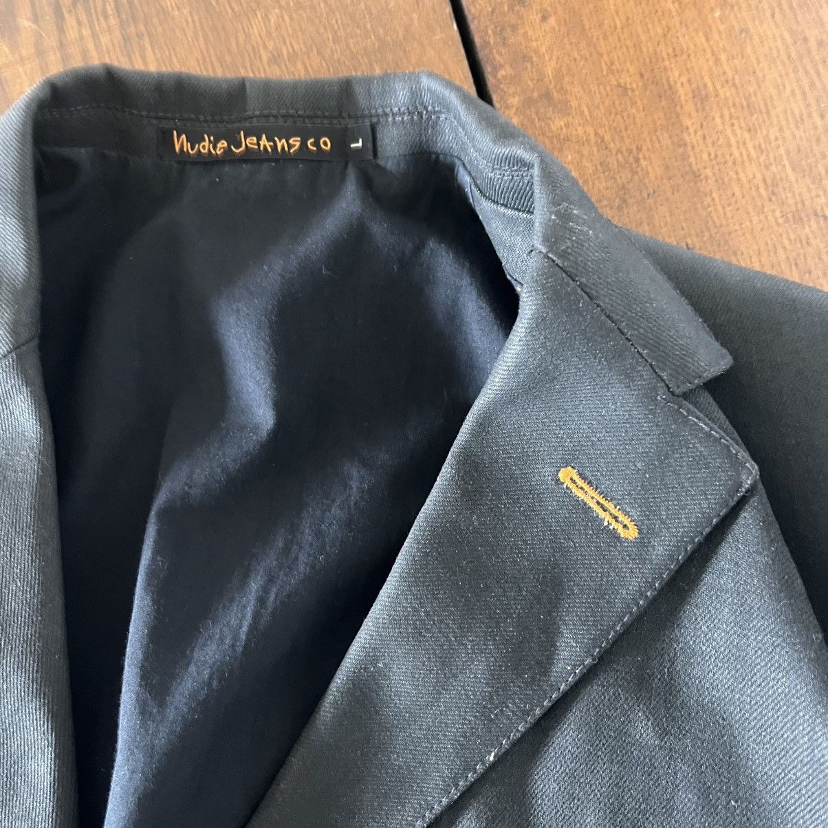 Nudie Jeans Nudie „Gabriel“ Blazer – Dry Black Coated, Size L Size US L / EU 52-54 / 3 - 4 Thumbnail