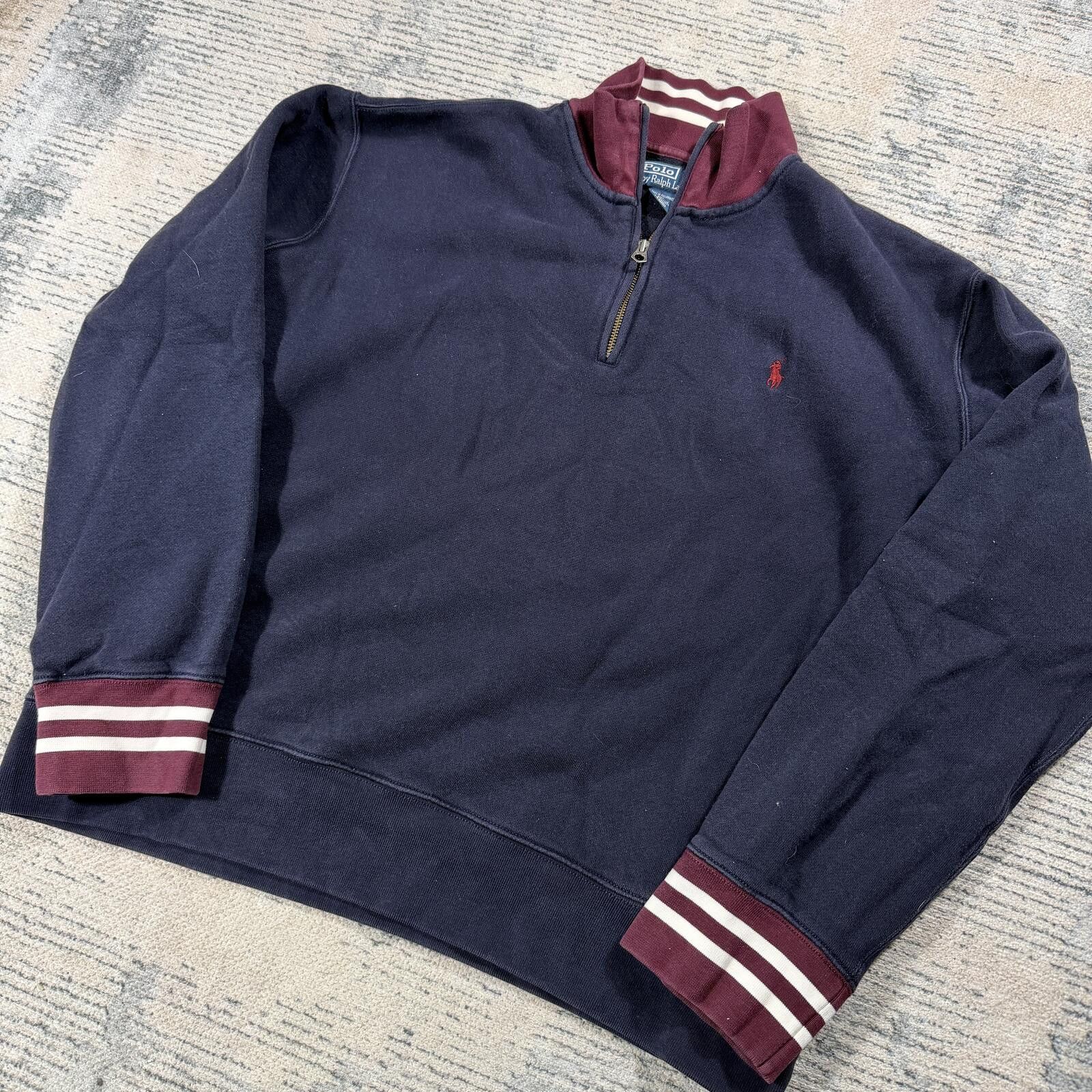 Polo Ralph Lauren Vintage 90s Polo Ralph Lauren 1/4 zip pullover sweatshirt Size US XXL / EU 58 / 5 - 2 Thumbnail