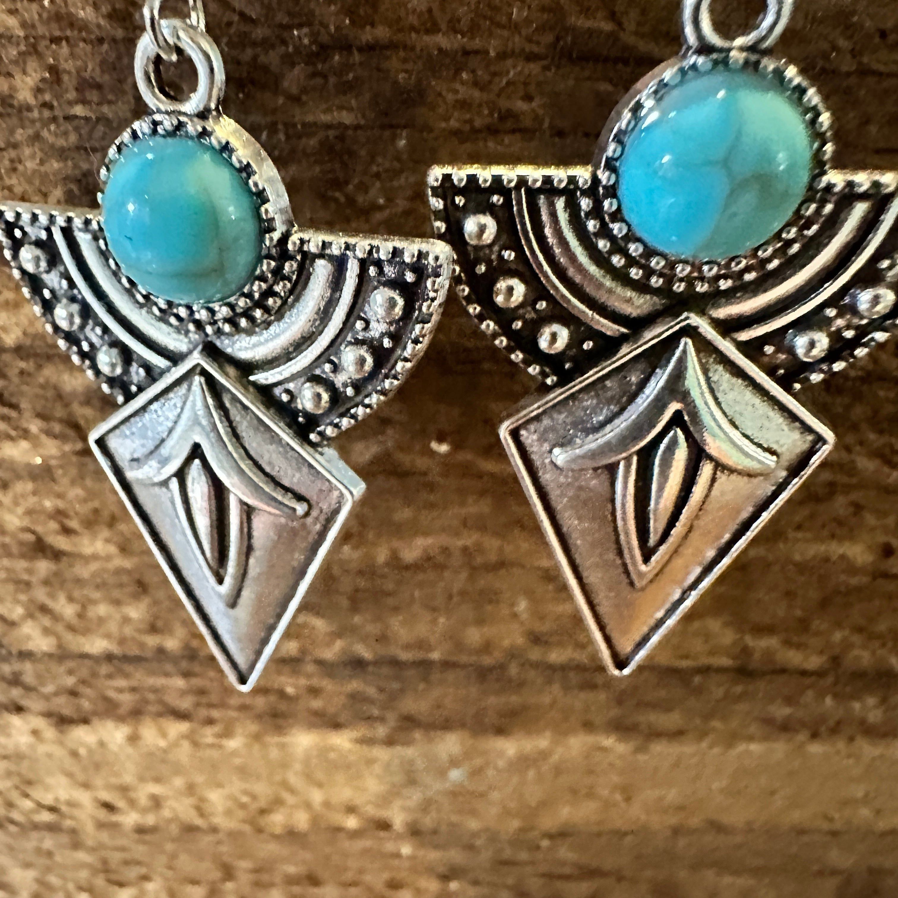 Other Boho Hippie Vintage Arrow Dangle Wire Earrings, Turquoise St Size ONE SIZE - 4 Thumbnail