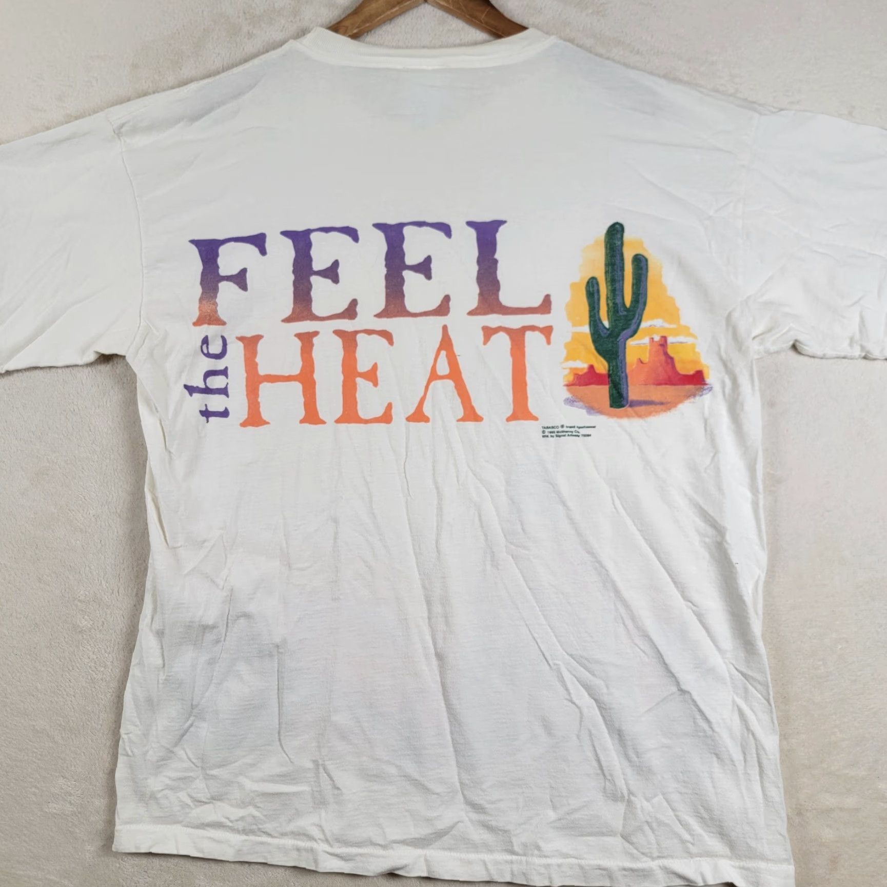 Vintage VINTAGE Tabasco Pepper Sauce 90s 1995 art T-Shirt XL White Signal Artwear Men Short Sleeve Crew Neck Jersey Cotton Single Stitch Art Size US XL / EU 56 / 4 - 4 Thumbnail