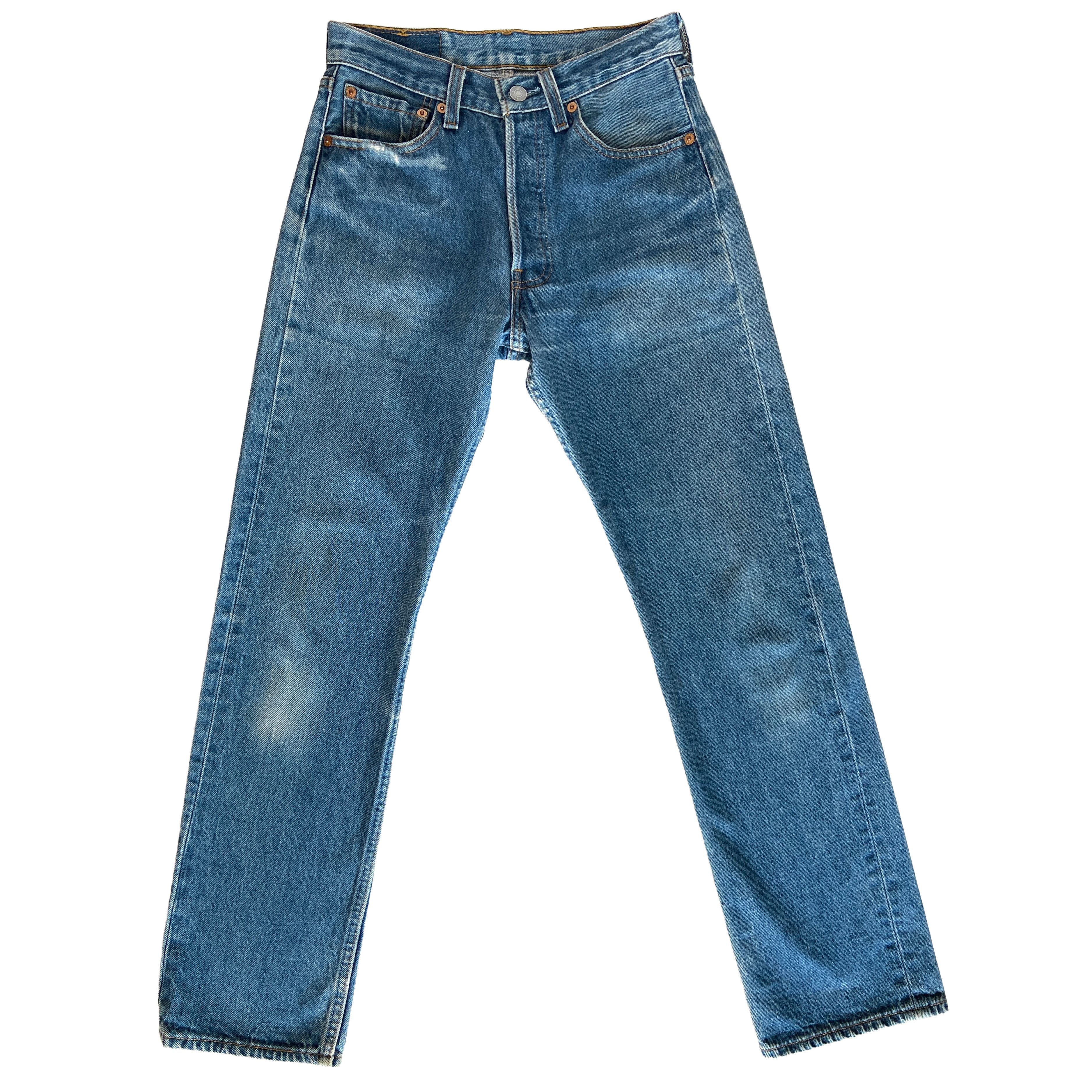 Levi's VINTAGE LEVIS 501xx DENIM JEANS MEDIUM BLUE W 28 L 29 Size 28" / US 6 / IT 42 - 2 Thumbnail