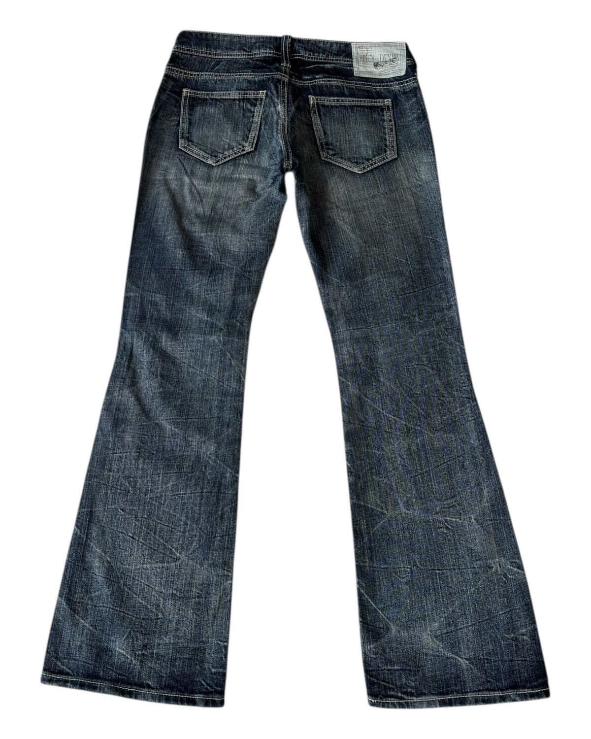 If Six Was Nine × Le Grande Bleu (L.G.B.) × Undercover Vintage Flared Jeans Spicy Denim Seditionaries Punk Jean Size US 29 - 2 Thumbnail