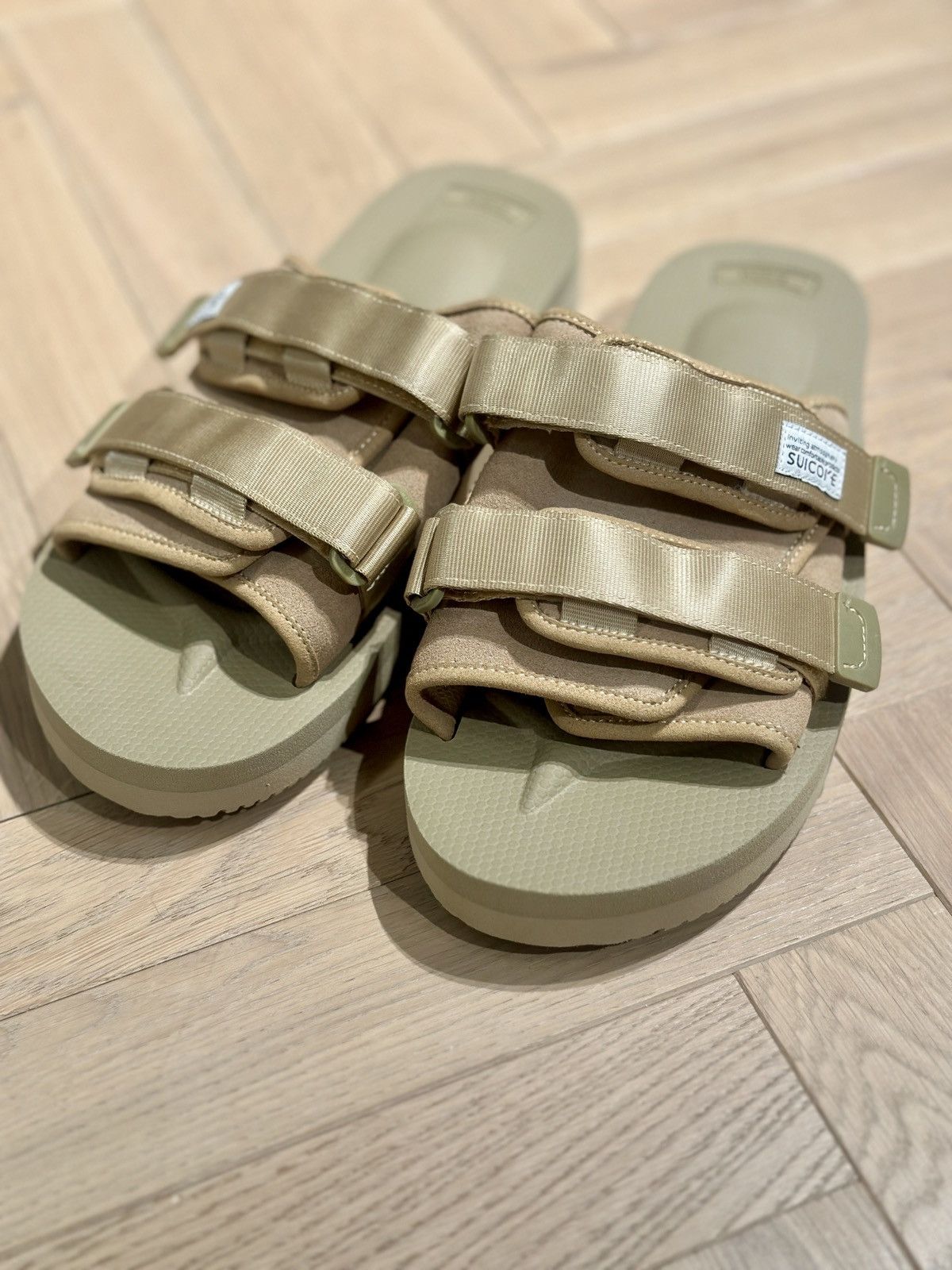 image of Suicoke Moto Vs Shoes in Beige, Men's (Size 11)