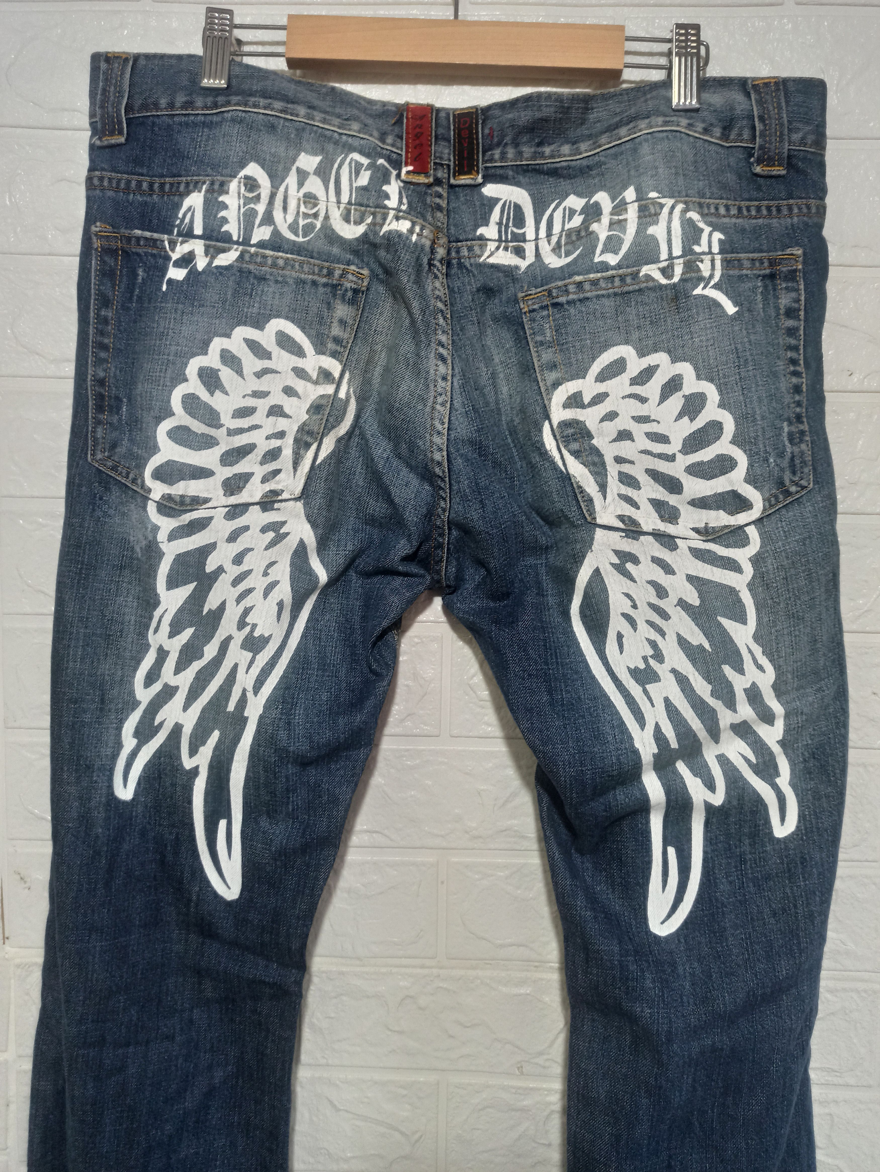 Other rare design Angel Devil Denim pants Size 37" - 8 Thumbnail