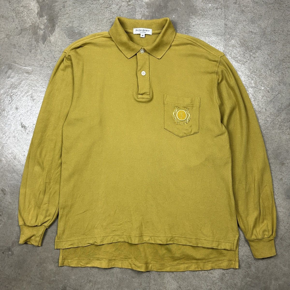 Vintage × Yves Saint Laurent Vintage 1990s Yves Saint Laurent Polo Longsleeve Size US M / EU 48-50 / 2 - 7 Thumbnail