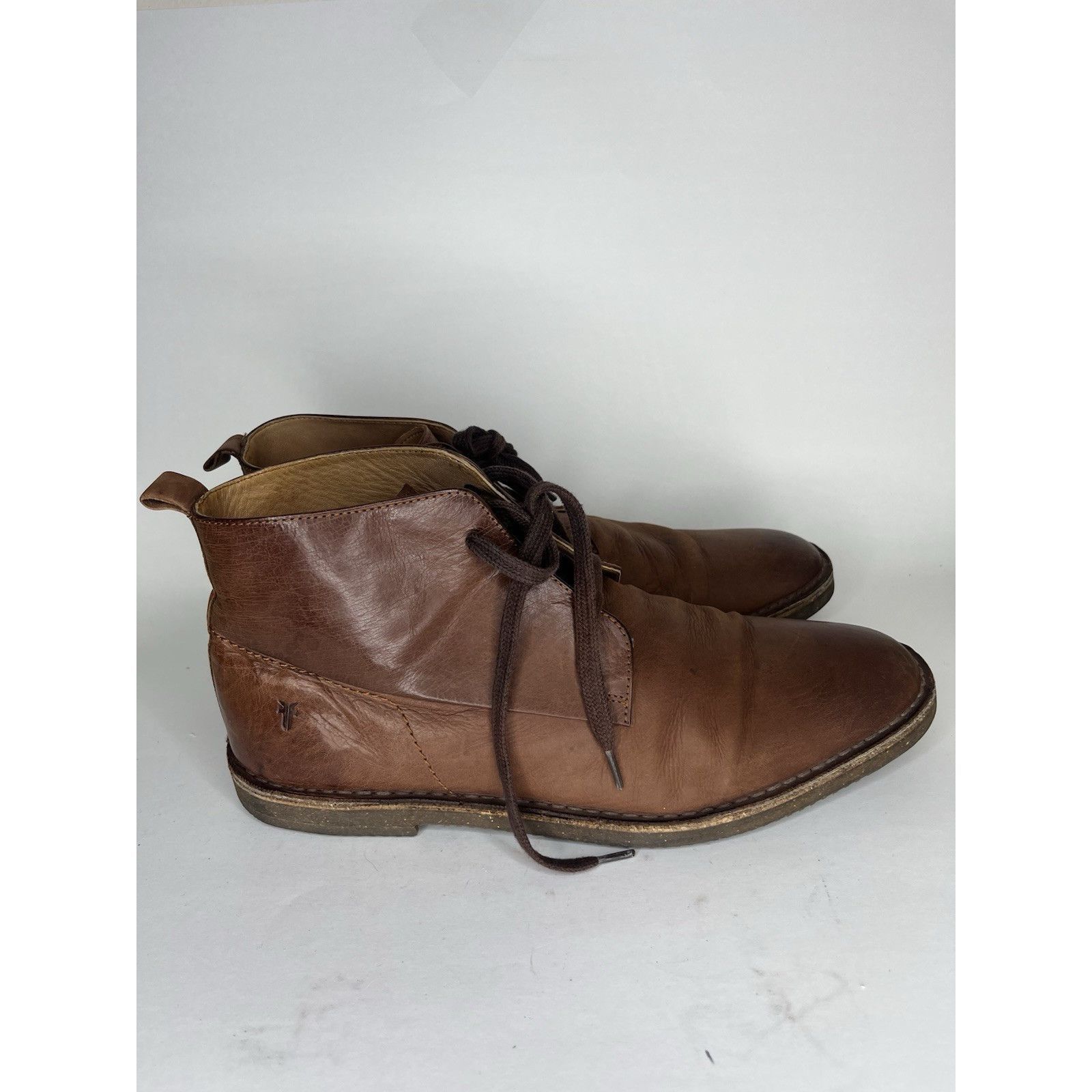 Frye Frye Dark Brown Leather Lace Up Desert Chukka Boots Men Sz 1 Size US 10 / EU 43 - 2 Thumbnail