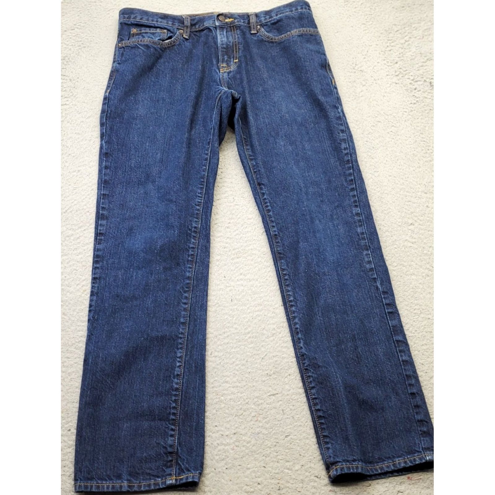 Old Navy Old Navy Mens Navy Western Jeans 34x32 Denim Straight Leg 5-Pocket Outdoor Boots Not Included Size US 34 / EU 50 - 2 Thumbnail