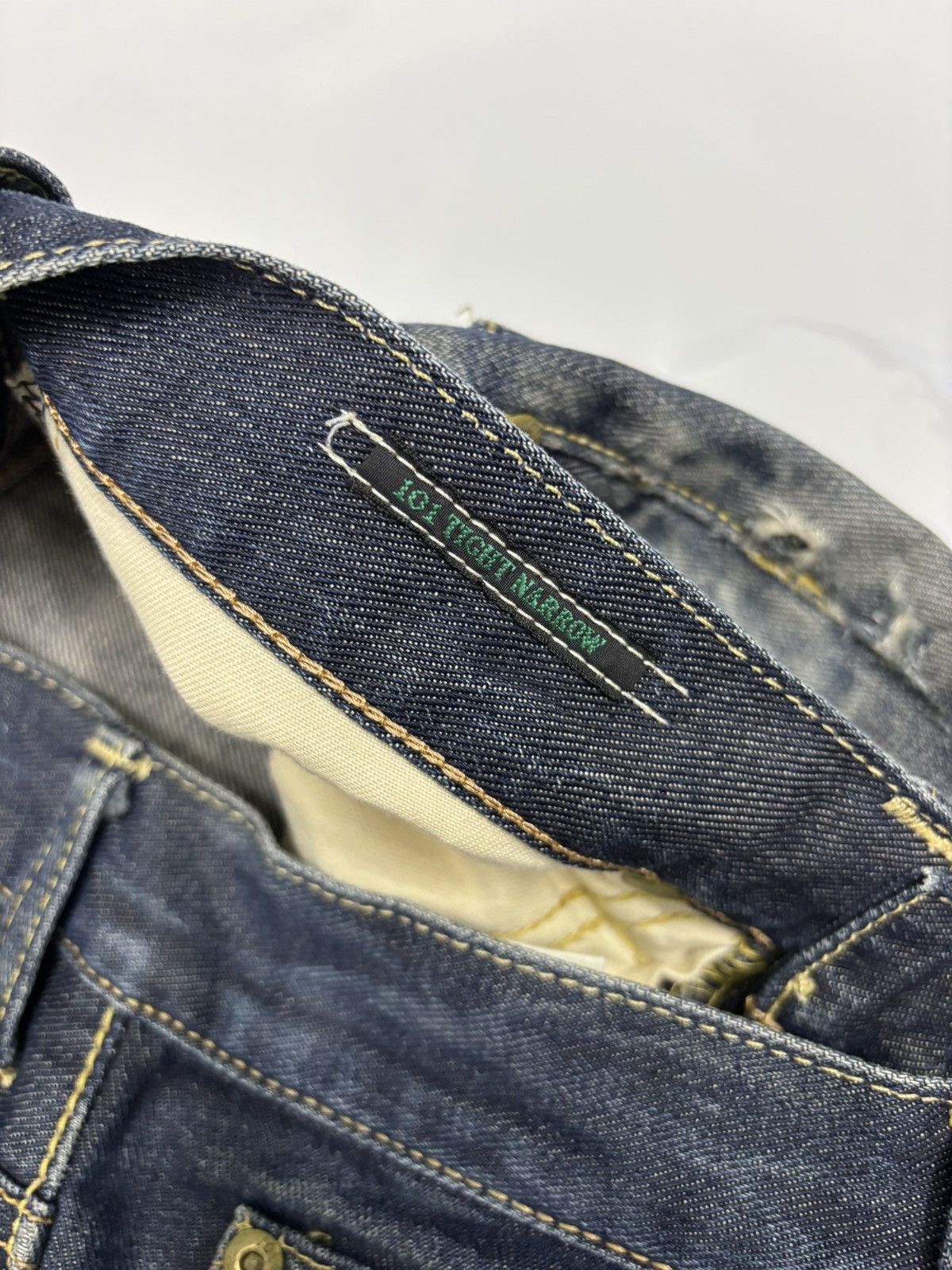 Lee 🔥LEE 101 DISTRESSED AGED DENIM JEANS Size US 27 - 10 Thumbnail