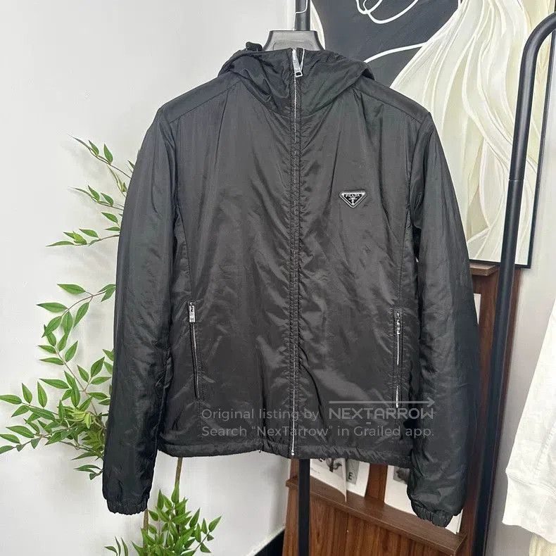 Prada Prada Reversible Triangle Logo Cotton Coat. Size US M / EU 48-50 / 2 - 1 Thumbnail