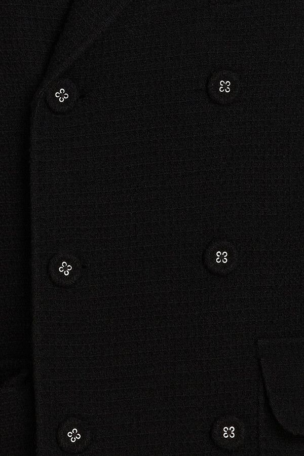 Officine Generale o1mle1025 Andre Double Breasted Coat in Black Size US M / EU 48-50 / 2 - 4 Thumbnail