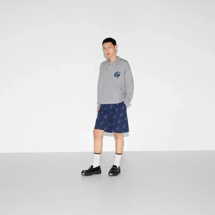 Gucci o1loc1c1225 816320 Printed Cotton Jersey Sweatshirt in Gray Size US XS / EU 42 / 0 - 6 Thumbnail