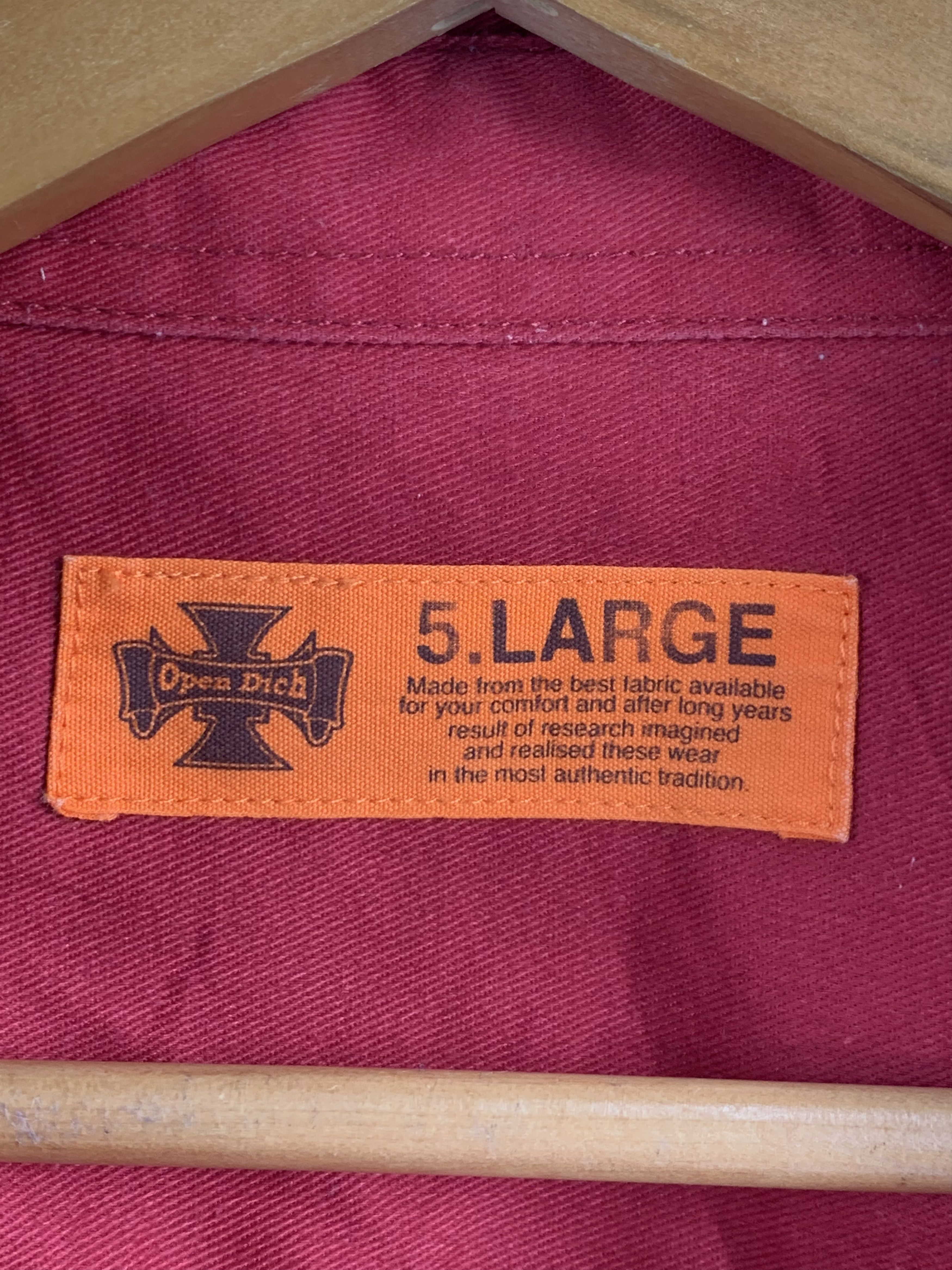 Japanese Brand Vintage Supreme Skyscrapers Workers Shirt Red J1530 Size US L / EU 52-54 / 3 - 6 Thumbnail