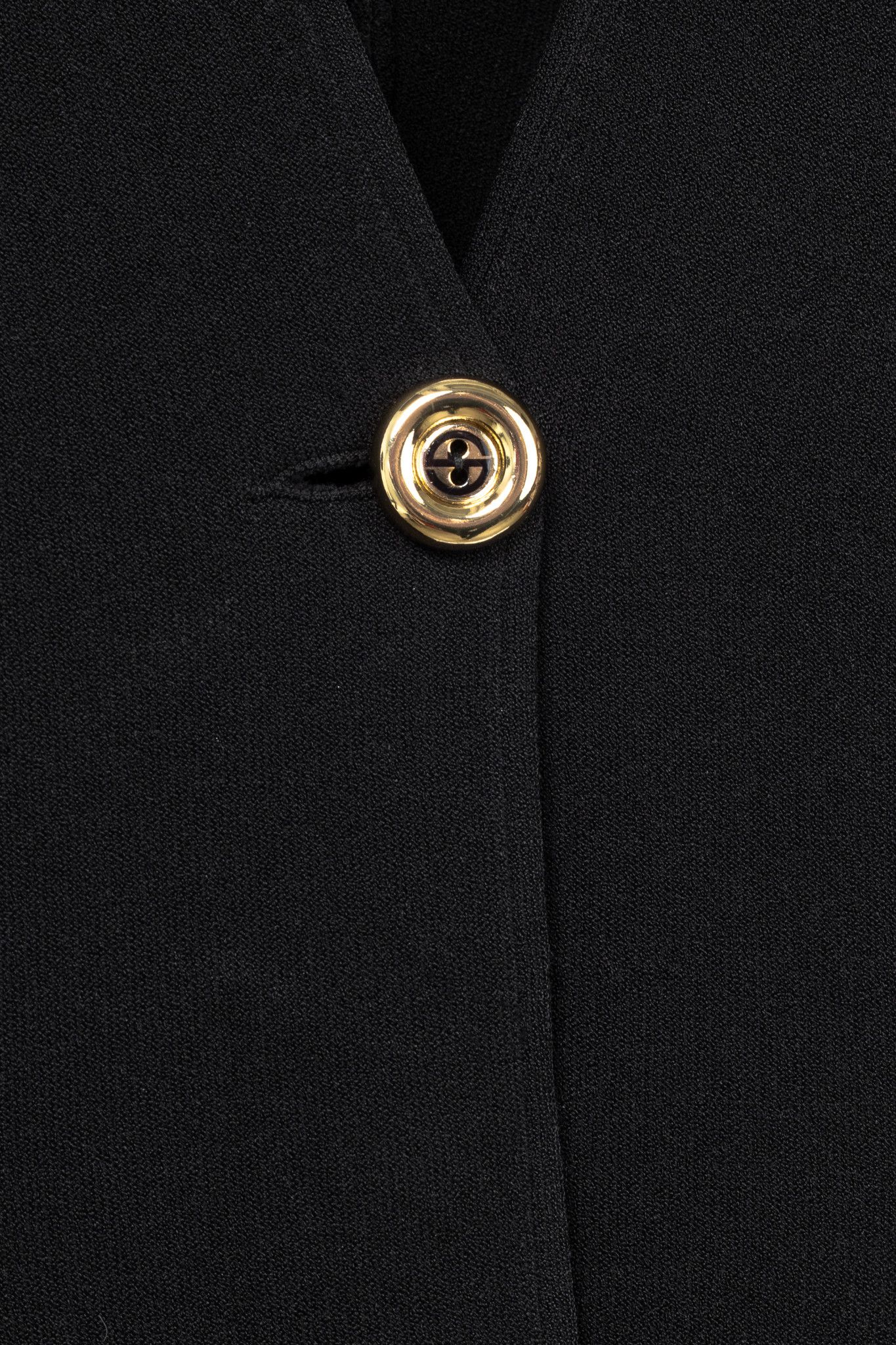 Giorgio Armani Giorgio Armani Black Viscose-Knit Collarless Blazer Size XL / US 12-14 / IT 48-50 - 7 Thumbnail