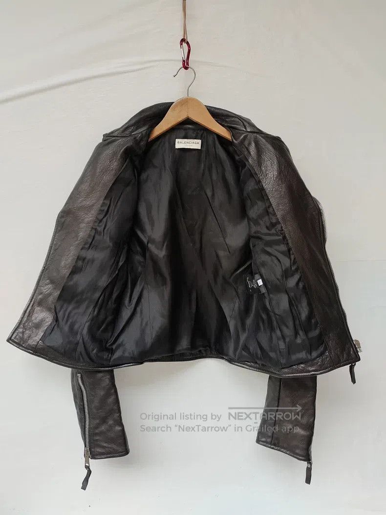 Balenciaga Balenciaga Black biker leather jacket Size S / US 4 / IT 40 - 5 Thumbnail