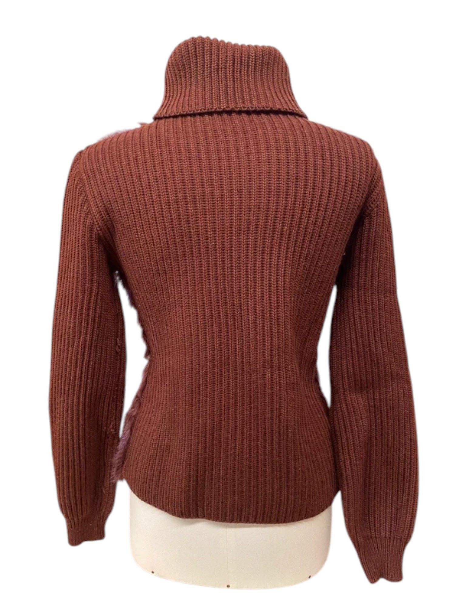 Yves Saint Laurent Yves Saint Laurent Variation Fur Wool Sweater 1990s Size M / US 6-8 / IT 42-44 - 4 Thumbnail