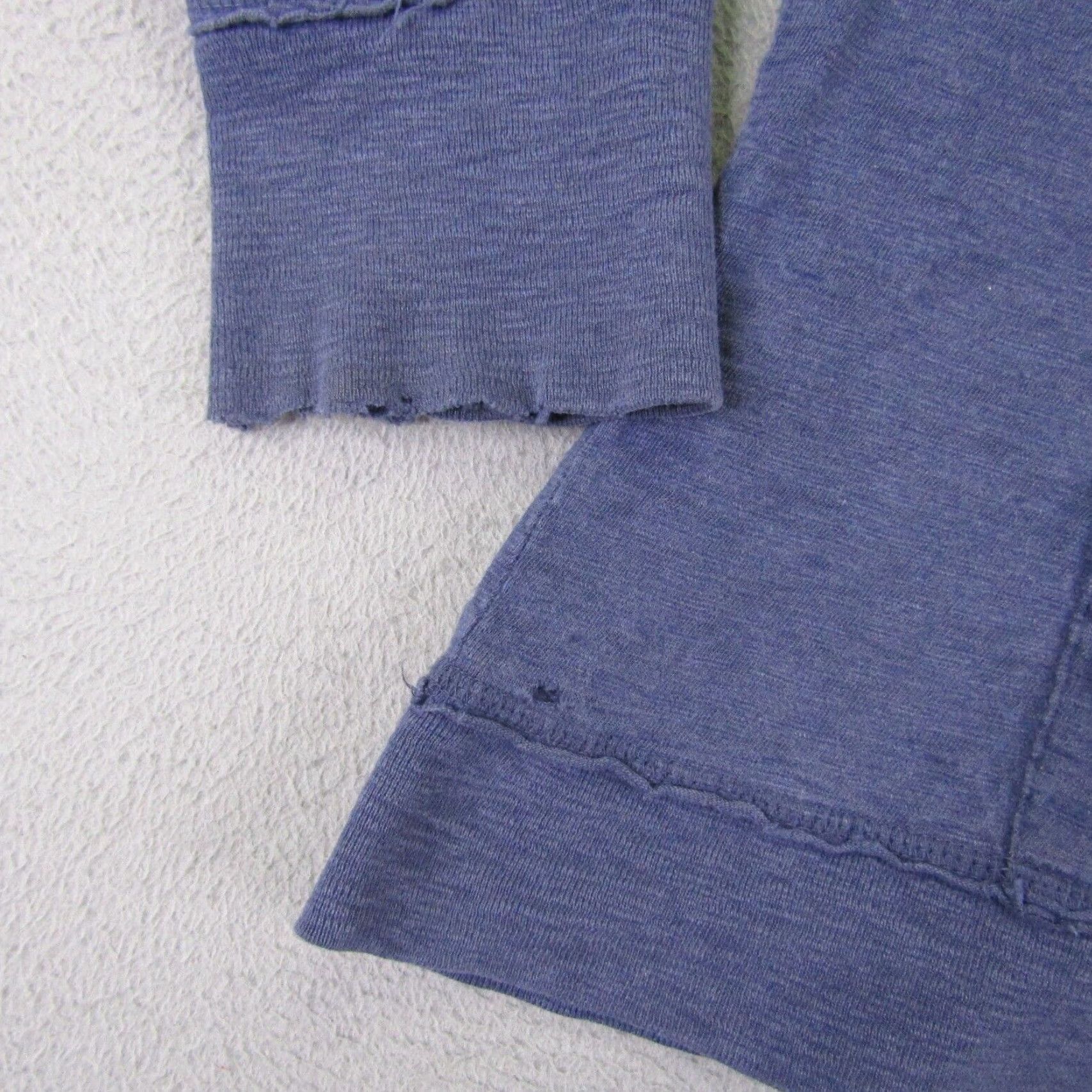 Vintage Cabelas Hoodie Womens Large Blue Distressed Thumbholes Funnel Neck Sweater Size L / US 10 / IT 46 - 5 Thumbnail