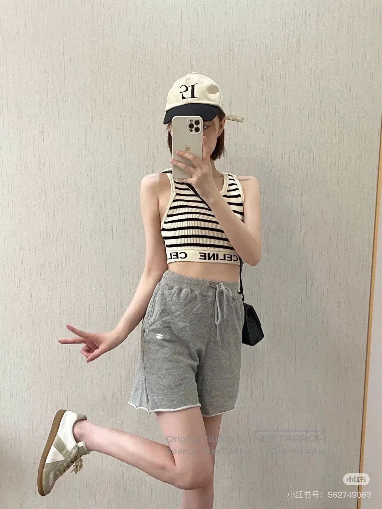 Celine Celine Triomphe Logo Embroidered High-Waist Shorts. Size 27" / US 4 / IT 40 - 7 Thumbnail