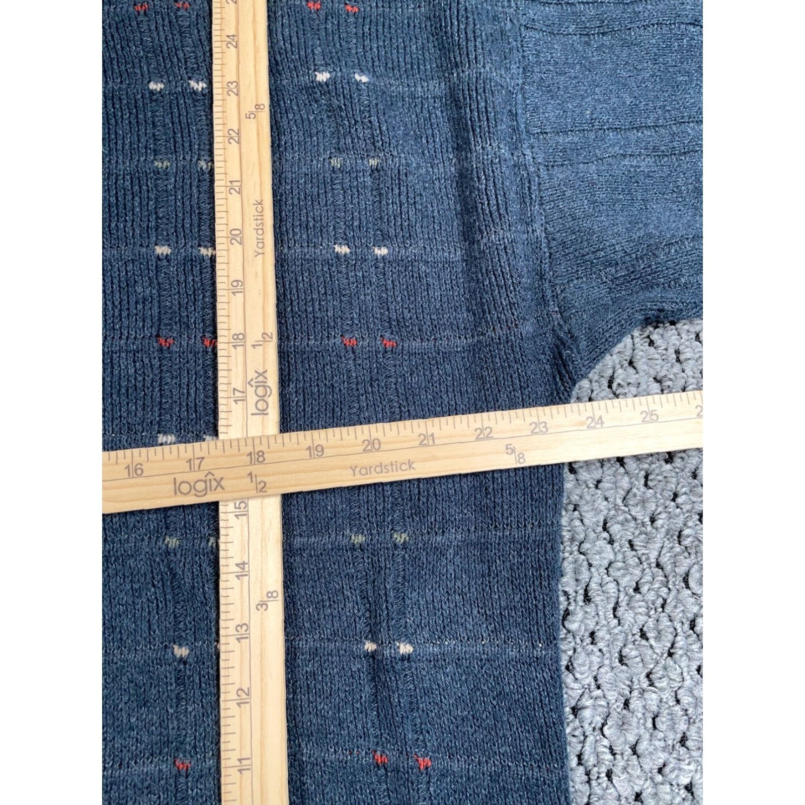 Vintage Vintage VTG Preppy Chunky Geometric Pattern Sweater Adult XL Dark Gray Cotton Knit Size US XL / EU 56 / 4 - 6 Thumbnail