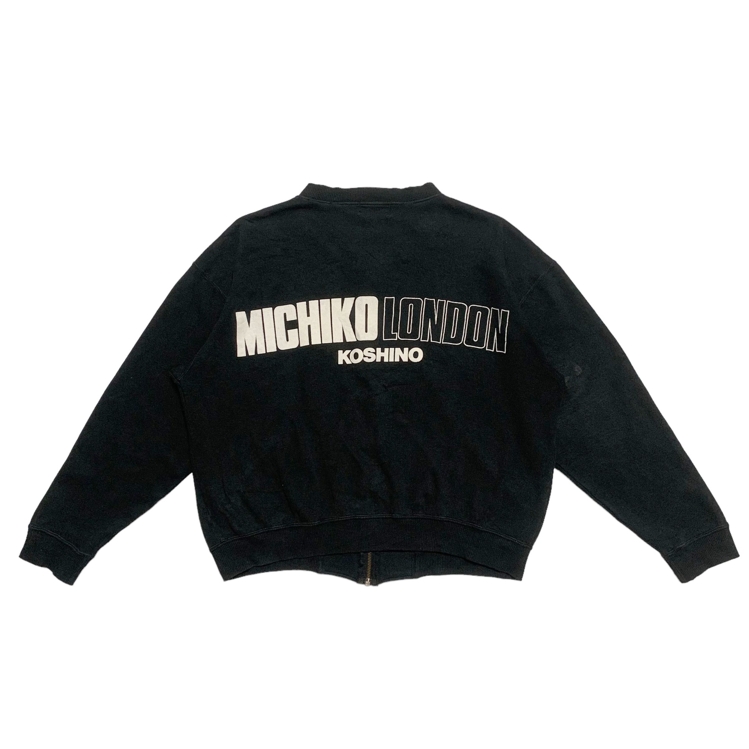 image of Michiko Koshino London Big Logo Jacket in Black, Men's (Size Medium)
