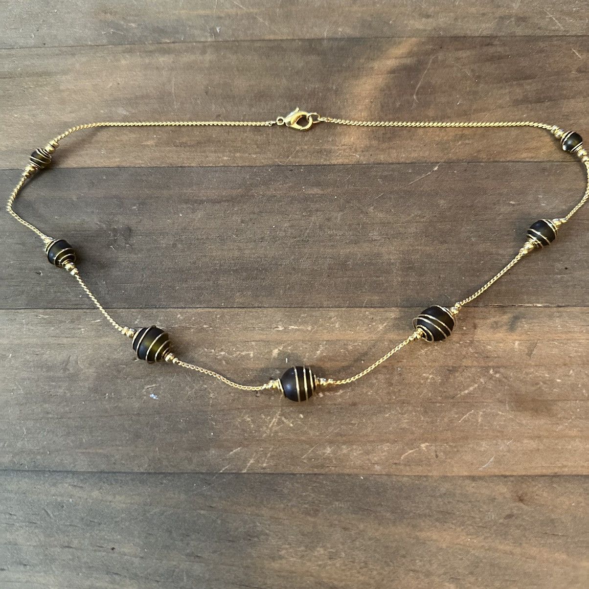 Other Wire wrapped olive glass bead necklace Size ONE SIZE - 2 Thumbnail