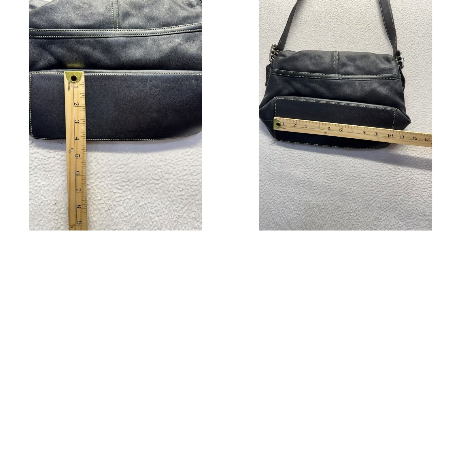 Coach Coach Hampton Crossbody Purse Black Leather 4in 10 1/4in 5606 Women Size ONE SIZE - 8 Thumbnail