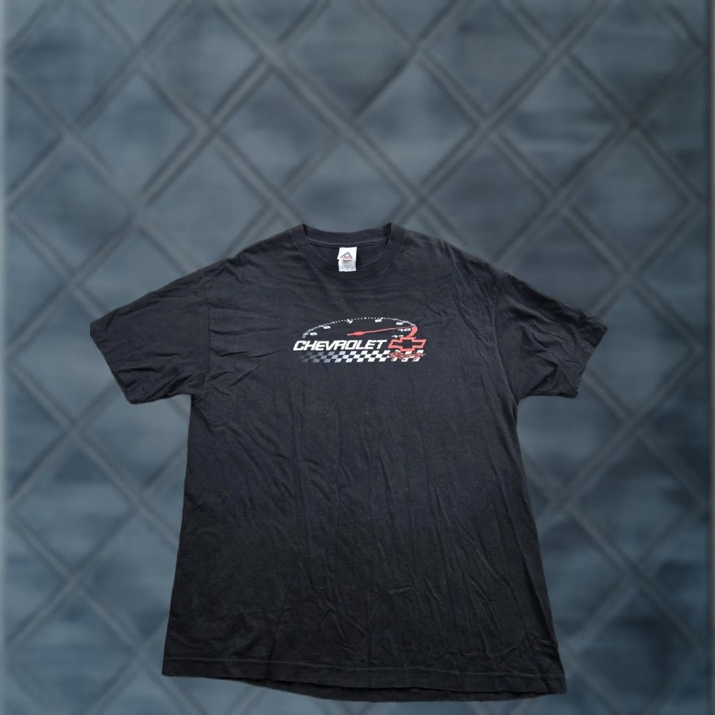 Vintage Vintage Chevrolet Racing Shirt Mens XL Black Graphic Tee Car Speedometer Y2K Size US XL / EU 56 / 4 - 1 Thumbnail