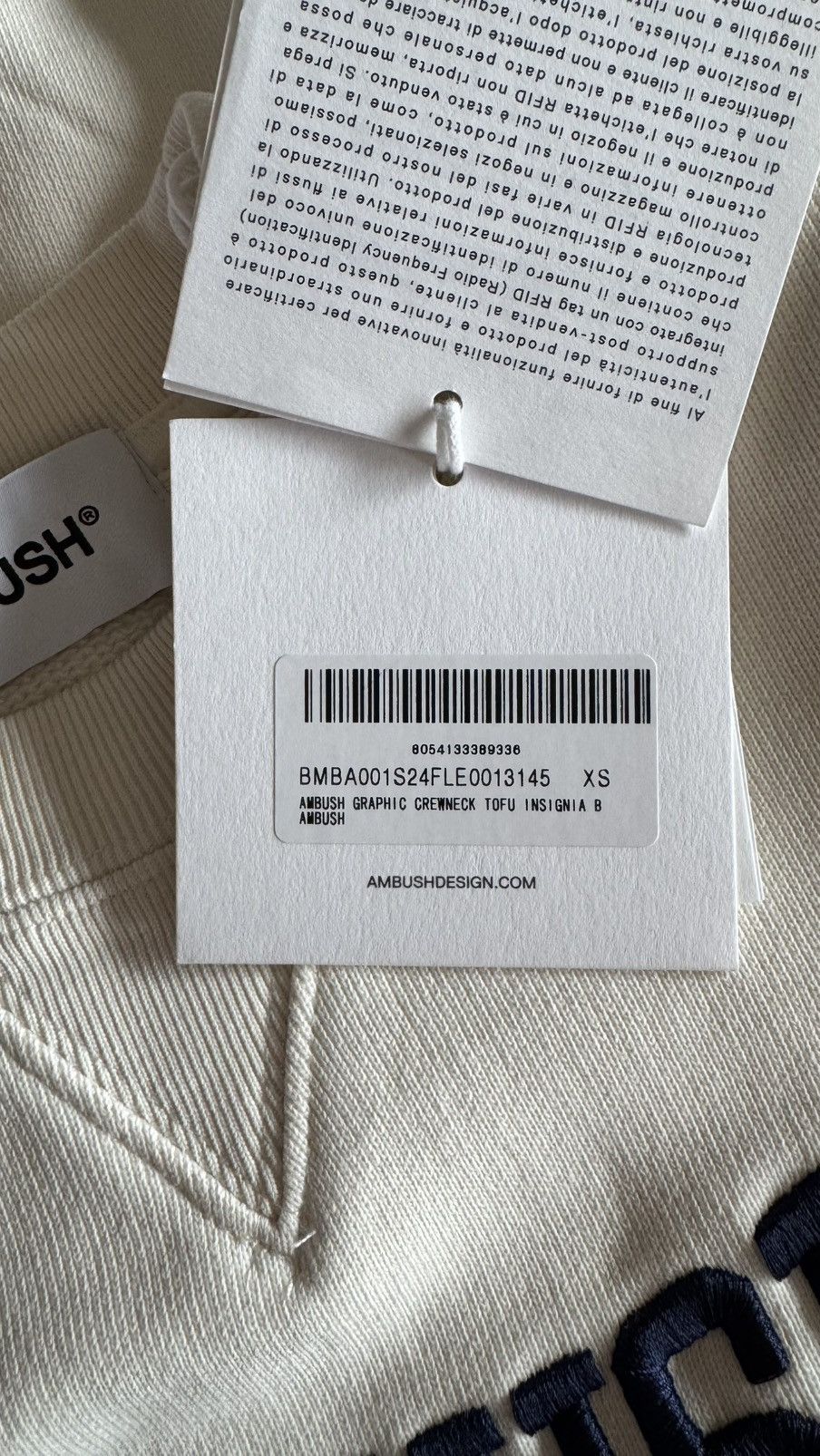 Ambush Design Ambush sweatshirt XS S M new with tags beige Size US XS / EU 42 / 0 - 10 Thumbnail