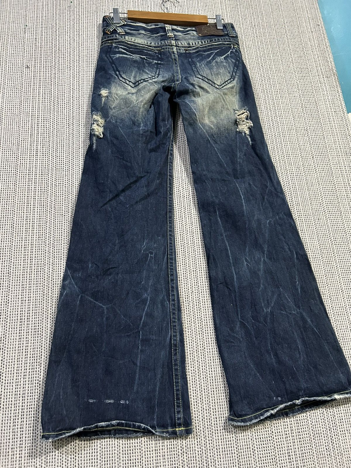 Seditionaries Gothic punk D.i.a denim extra bootcut distressed style Size US 31 - 10 Thumbnail