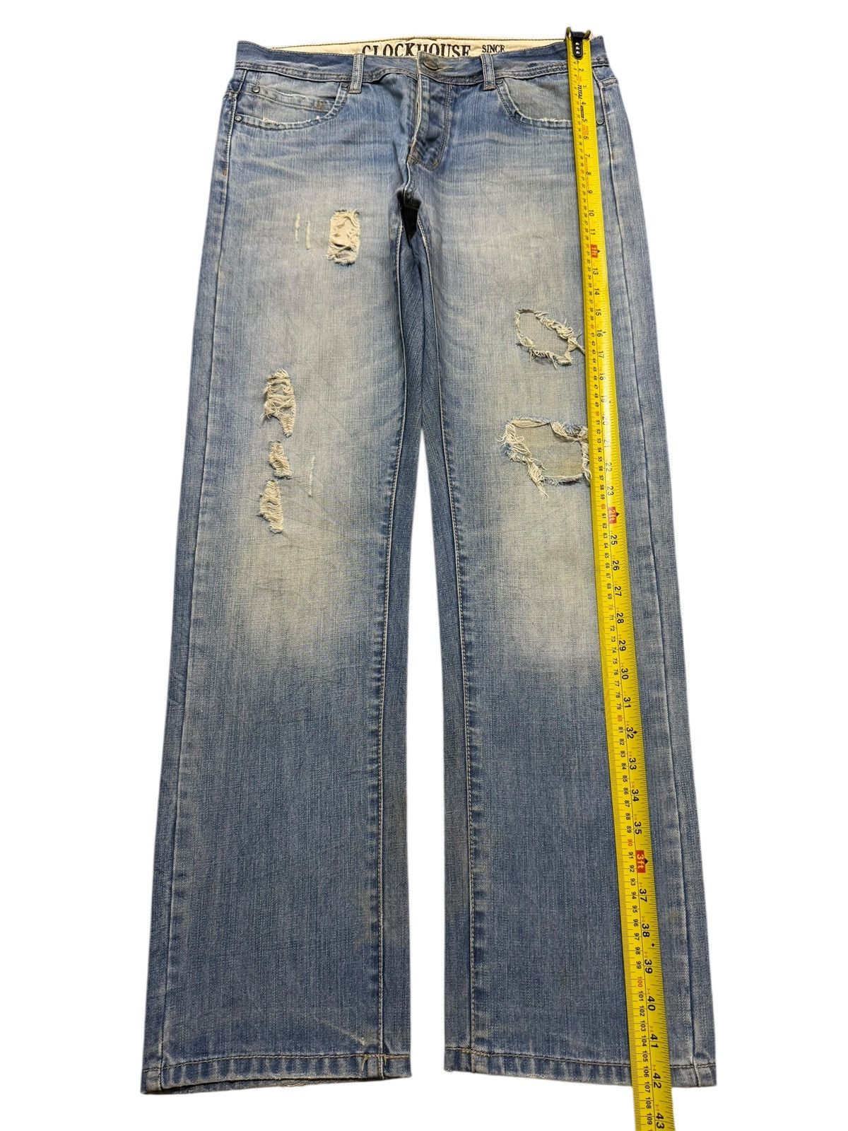Hysteric Glamour Vintage Y2K Japanese Brand Blue Faded Wash Distressed Jeans Size US 34 / EU 50 - 9 Thumbnail