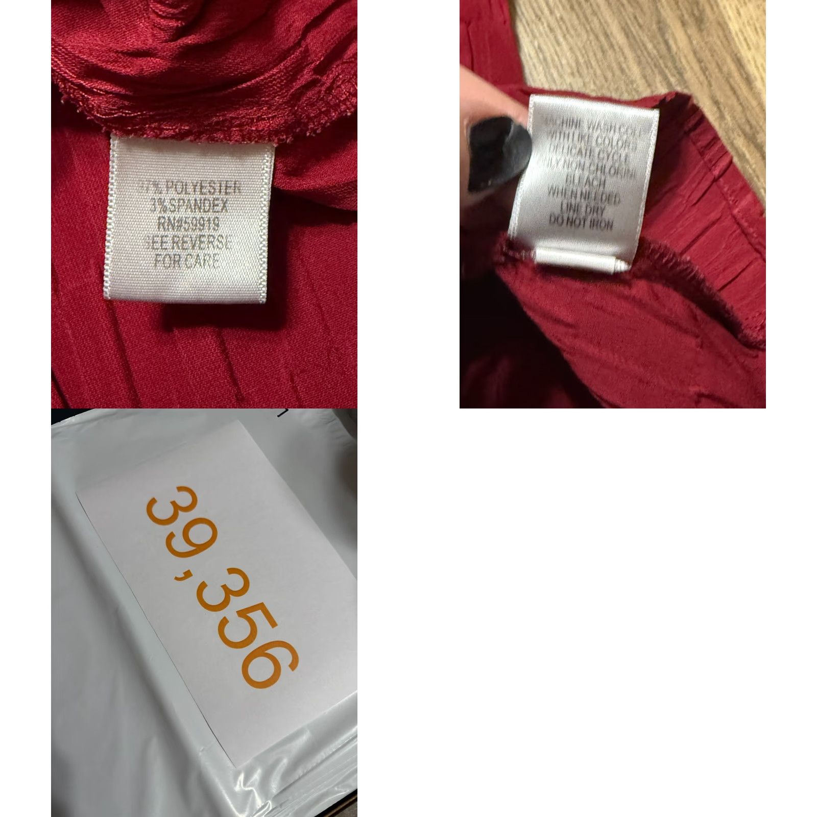 Apt. 9 APT. 9 Shirt Women's Large Red Long Sleeve Button-Up Shirt Size L / US 10 / IT 46 - 8 Thumbnail