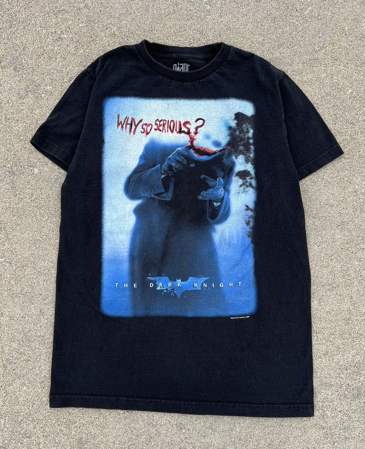 Batman Dark Knight Movie Promo Shirt Mens Large Joker 2024 Heath Ledger Flaws Faded