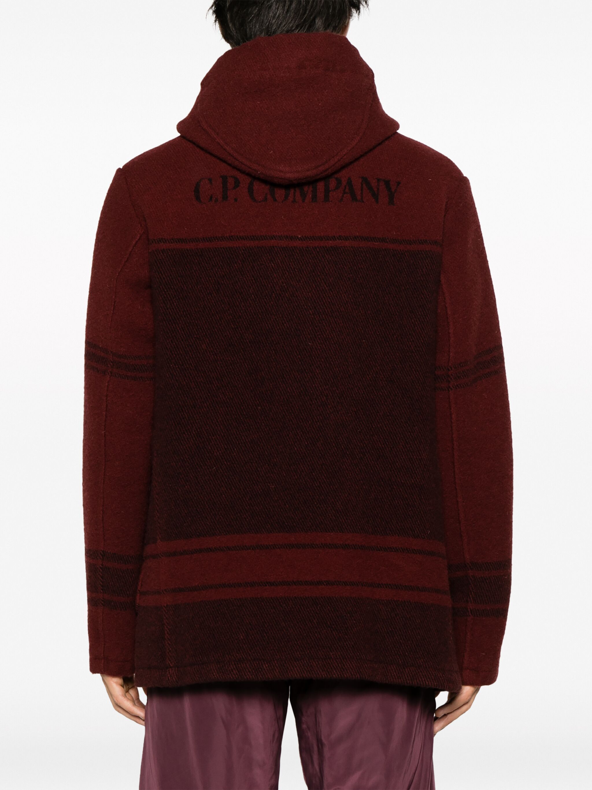 C.P. Company o1y1224 Logo Hooded Coat in Red/Brown Size US L / EU 52-54 / 3 - 4 Thumbnail