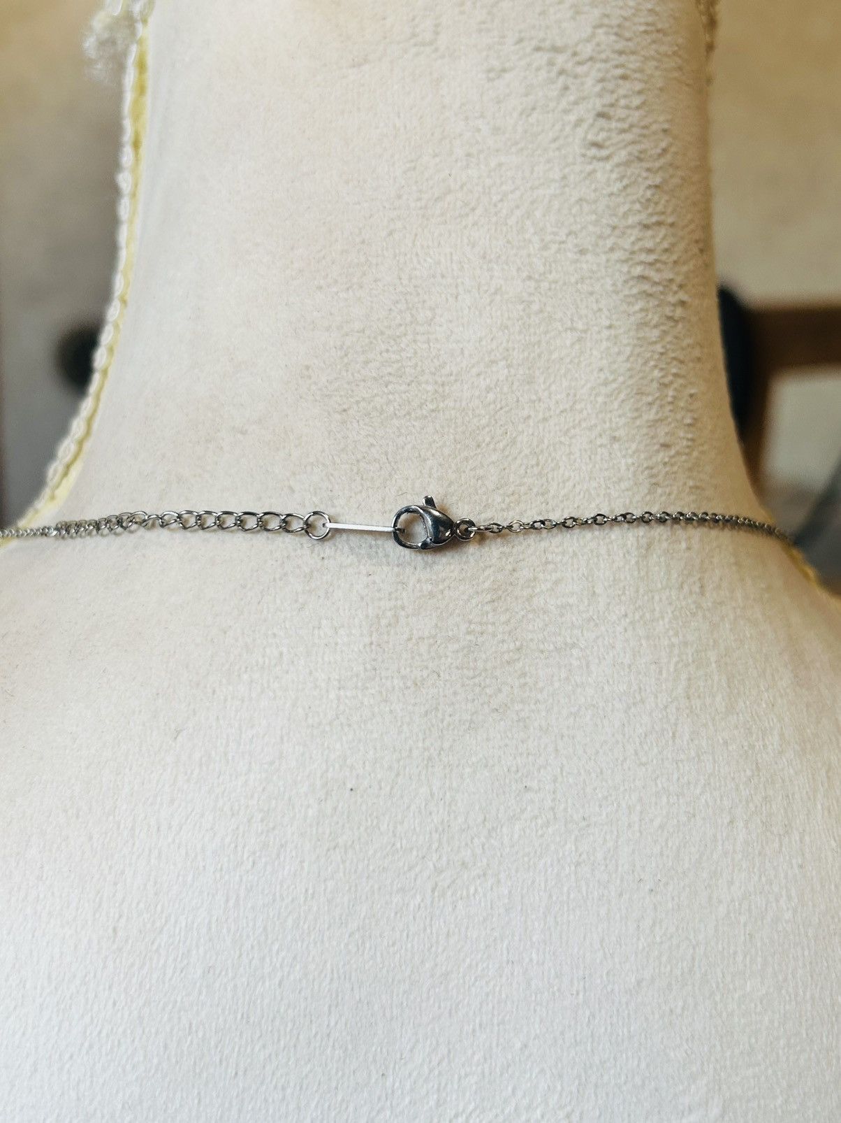 Handmade Handcrafted vintage woven disc stone pendant necklace Size ONE SIZE - 3 Thumbnail