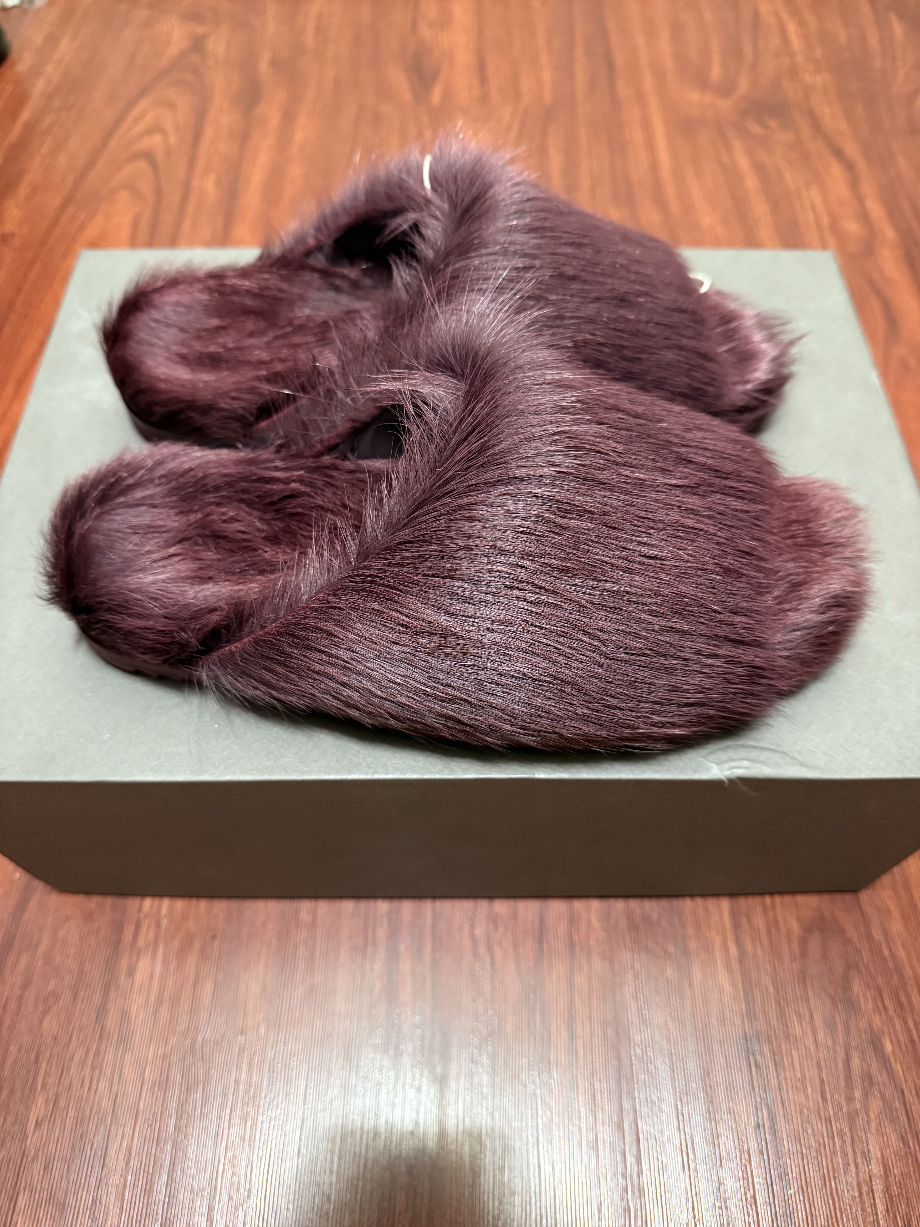 Rick Owens Pony hair slippers Size US 6 / IT 36 - 1 Thumbnail