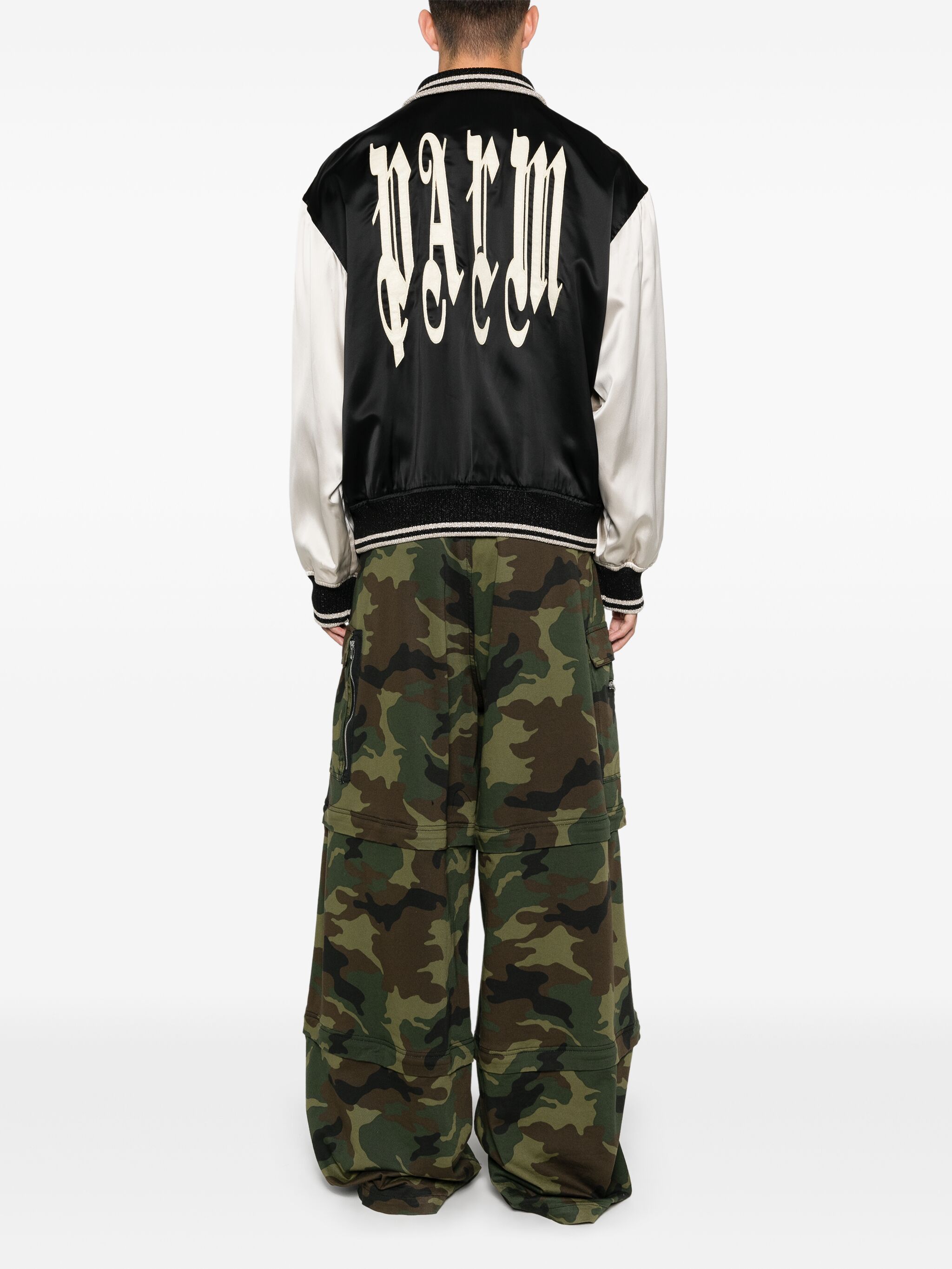 Palm Angels o1s22i1n1224 Satin Varsity Jacket in Black Size US M / EU 48-50 / 2 - 2 Thumbnail