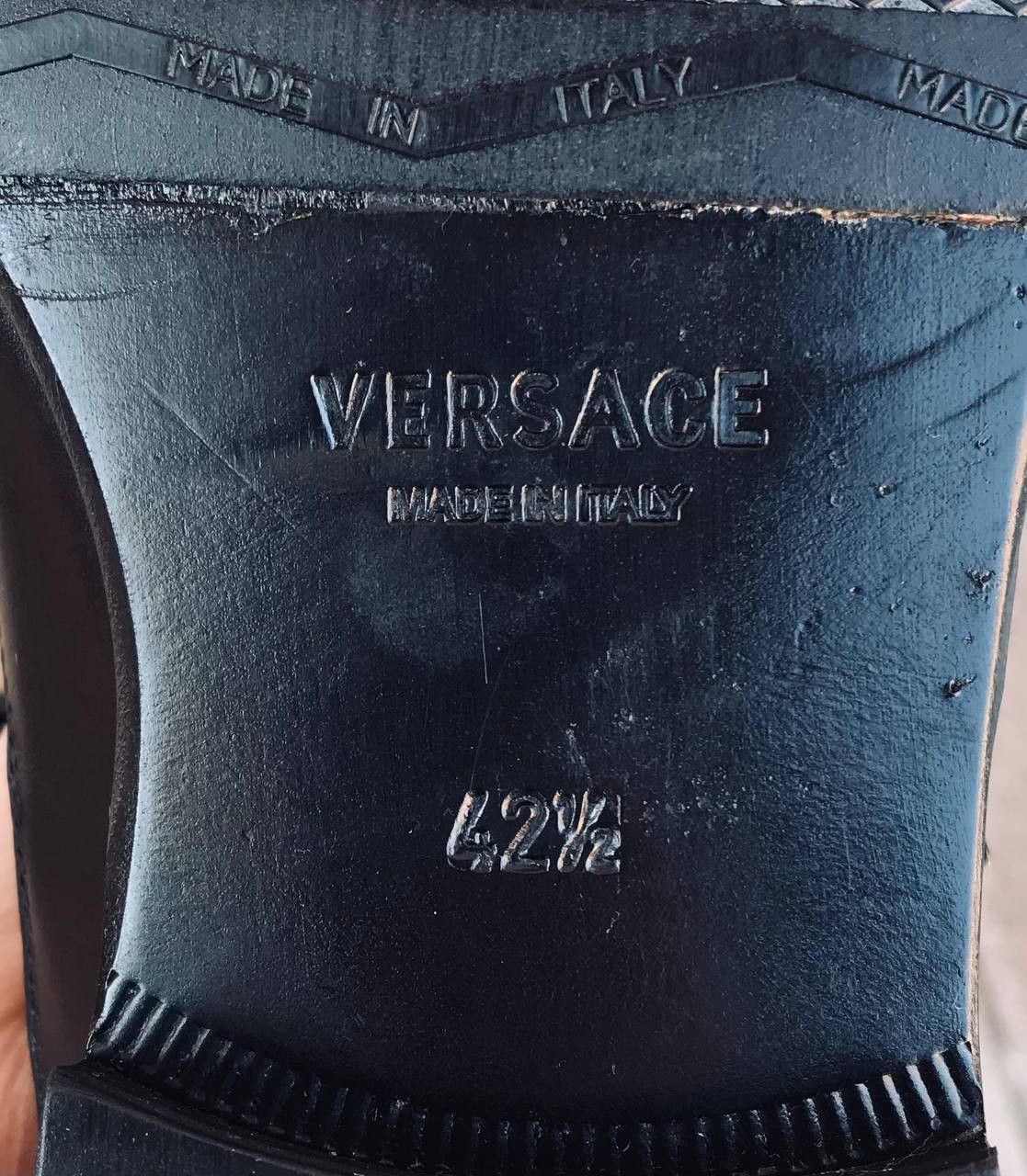 Versace Versace Monk Strap Black Leather Formal Dress Shoes Rivets Size US 9 / EU 42 - 11 Thumbnail