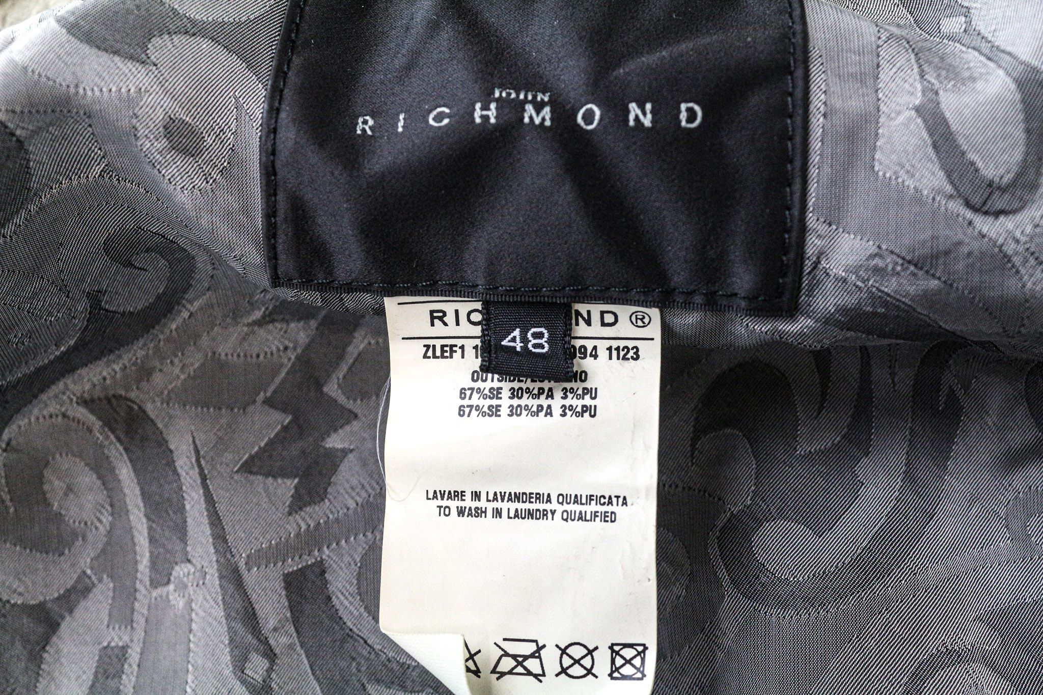 John Richmond EU48 Khaki Green Silk Blend Jacket 74999 Size US M / EU 48-50 / 2 - 5 Thumbnail